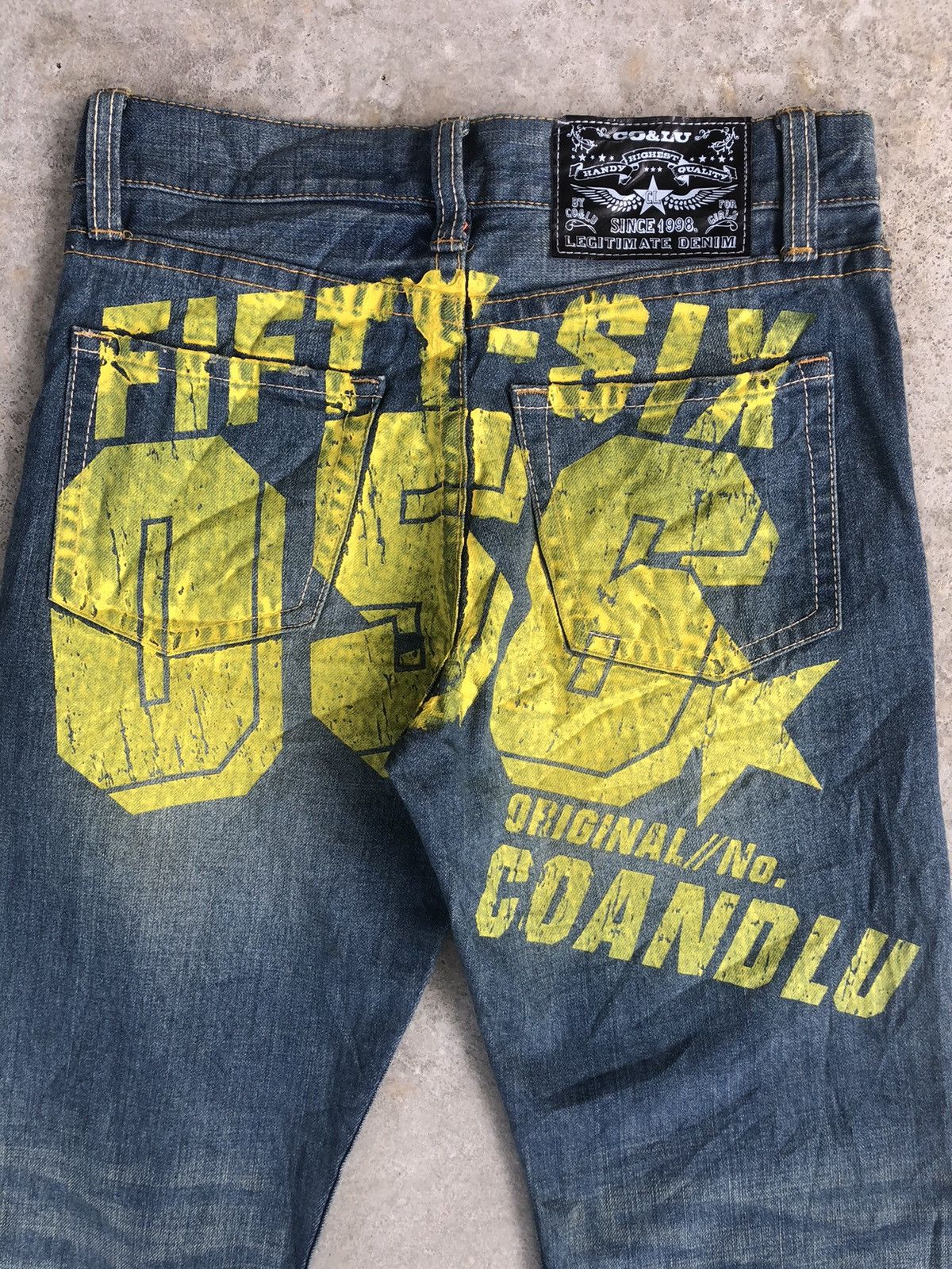 Japanese Brand Vintage Co & Lu Daicock Selvedge Big Logo Painted Size US 30 / EU 46 - 2 Thumbnail