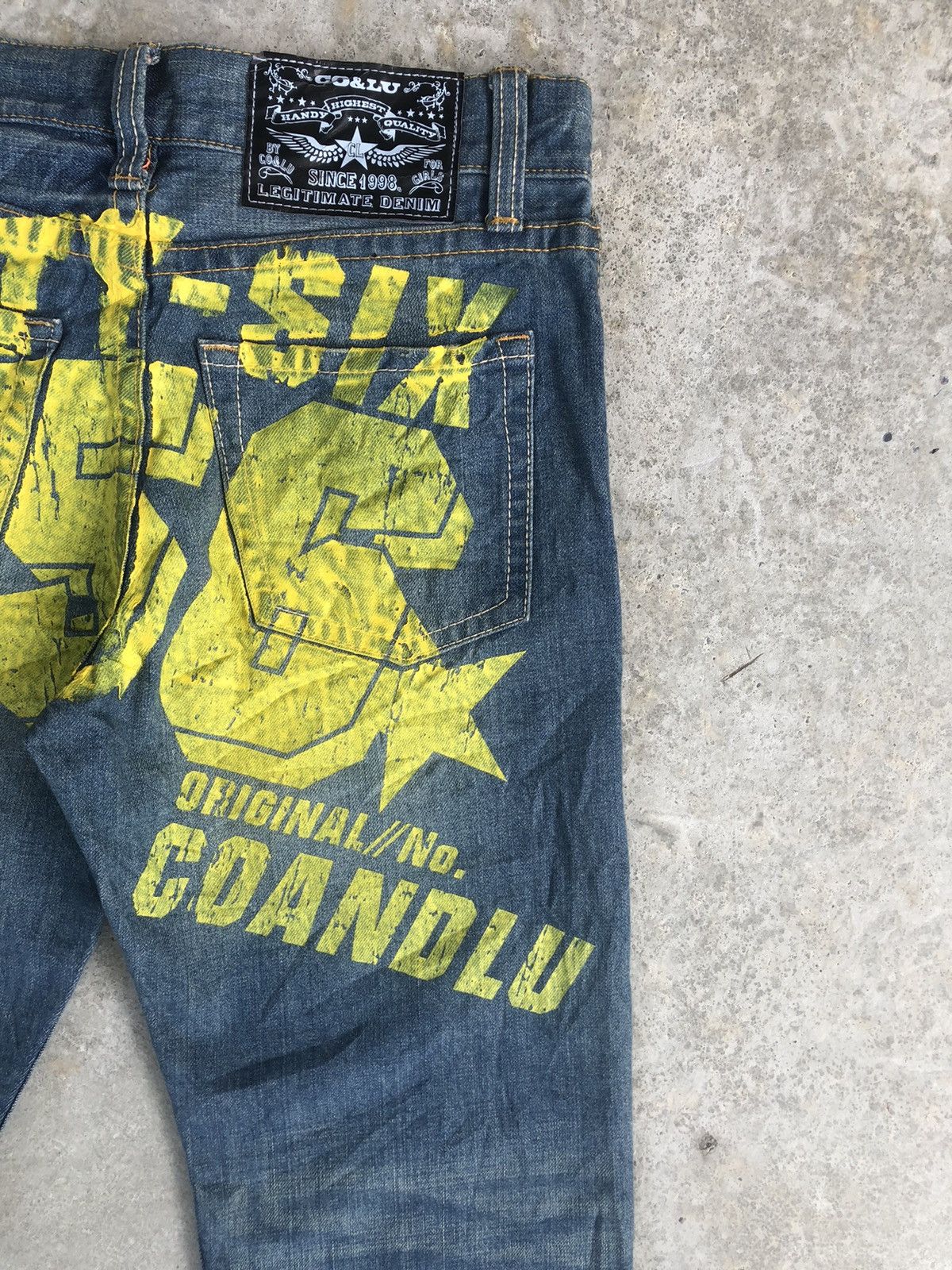 Japanese Brand Vintage Co & Lu Daicock Selvedge Big Logo Painted Size US 30 / EU 46 - 11 Thumbnail