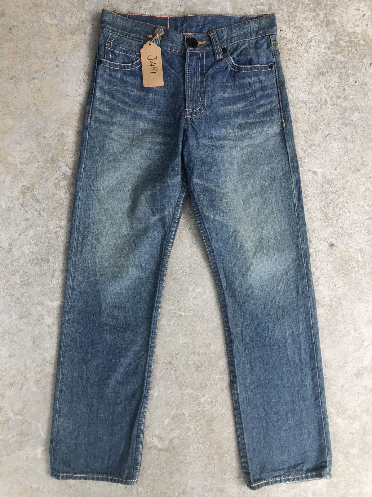 Japanese Brand Vintage Co & Lu Daicock Selvedge Big Logo Painted Size US 30 / EU 46 - 3 Thumbnail