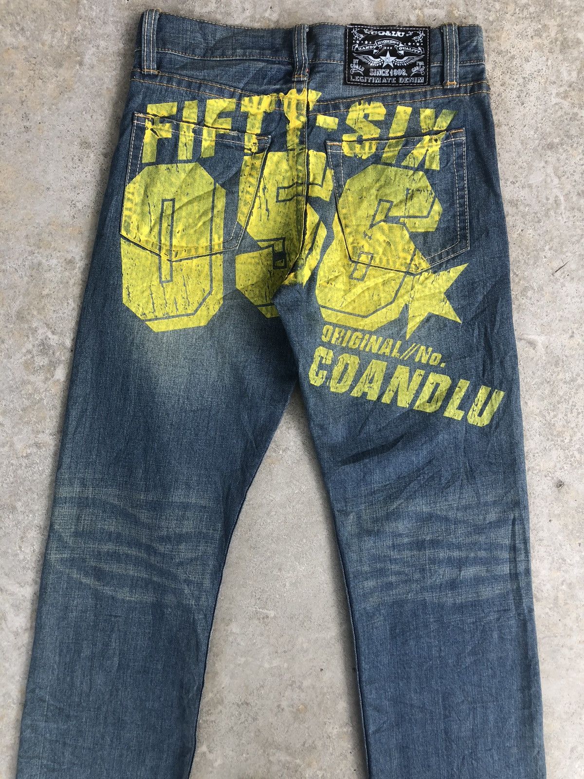 Japanese Brand Vintage Co & Lu Daicock Selvedge Big Logo Painted Size US 30 / EU 46 - 9 Thumbnail