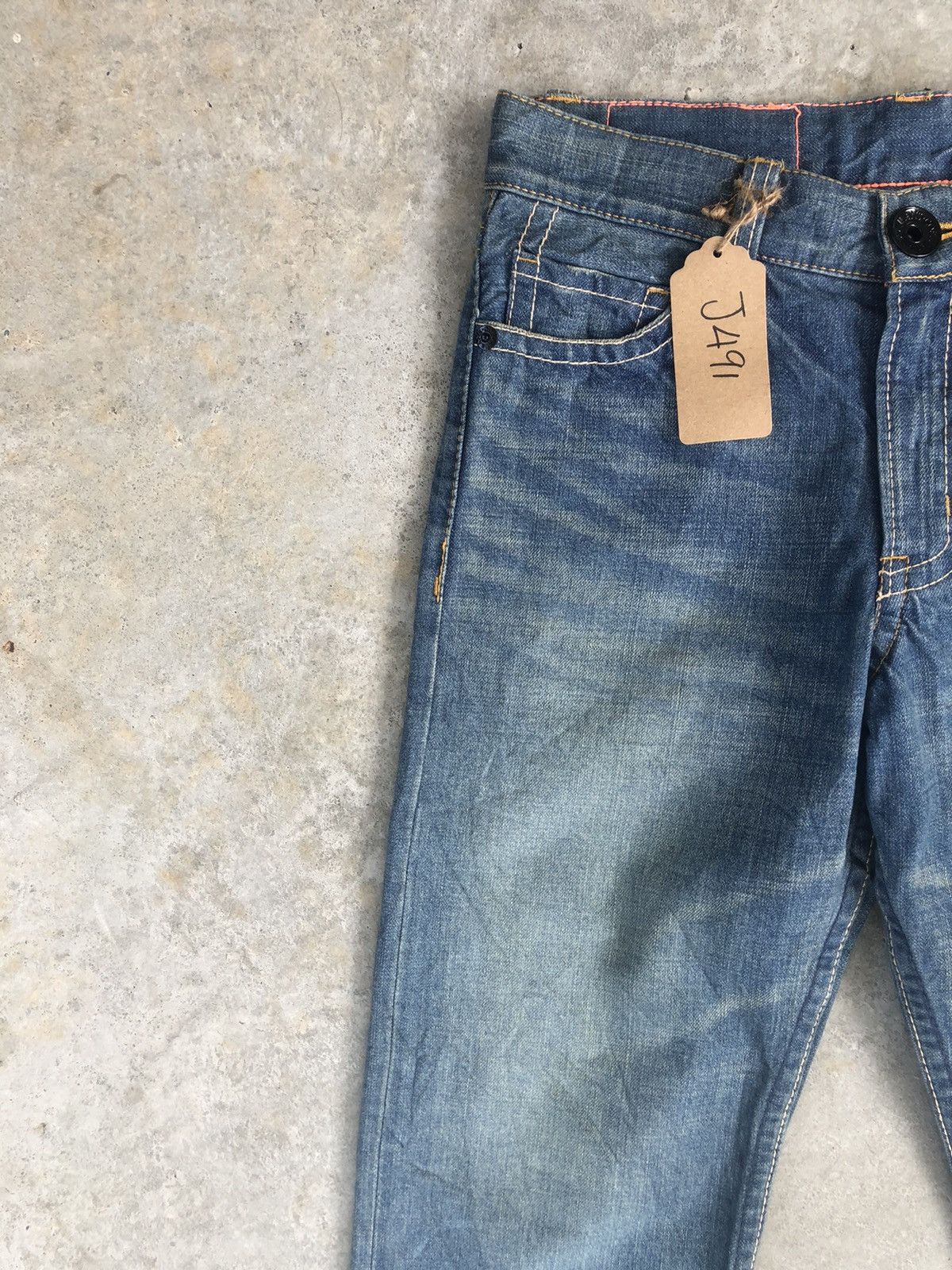 Japanese Brand Vintage Co & Lu Daicock Selvedge Big Logo Painted Size US 30 / EU 46 - 5 Thumbnail