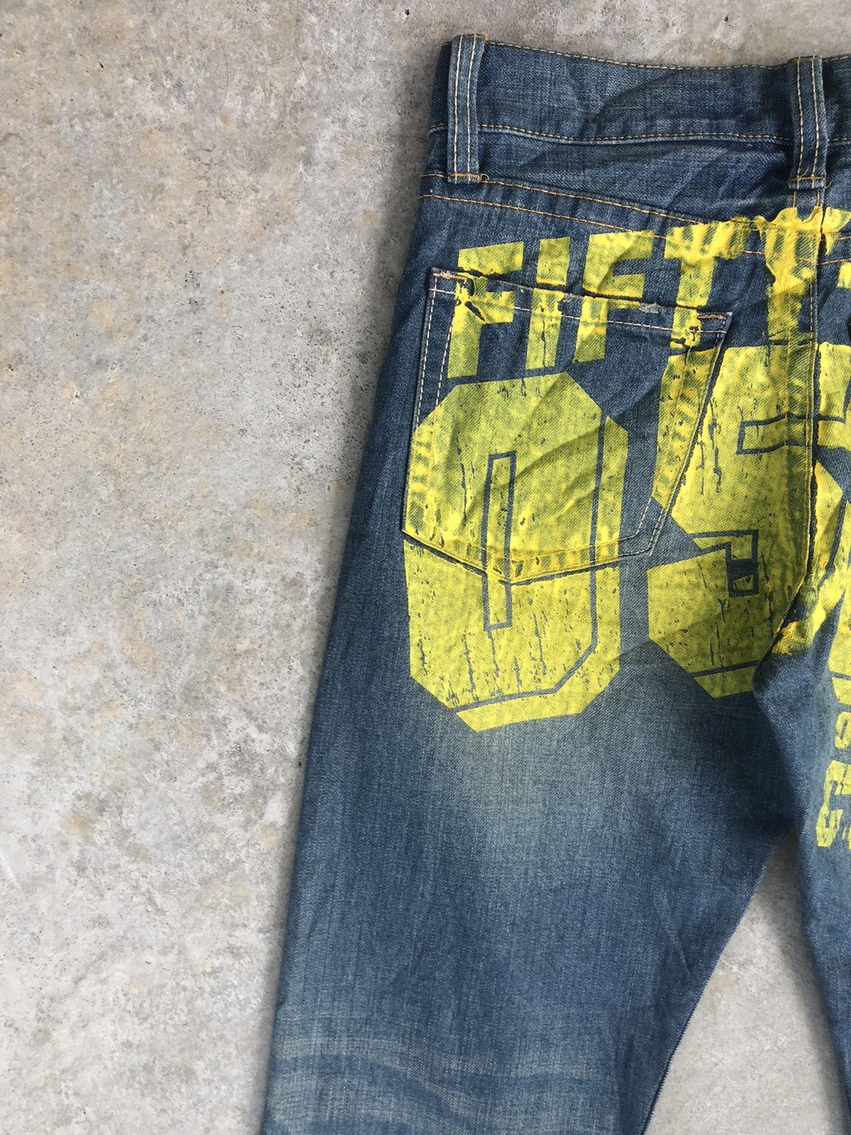 Japanese Brand Vintage Co & Lu Daicock Selvedge Big Logo Painted Size US 30 / EU 46 - 10 Thumbnail