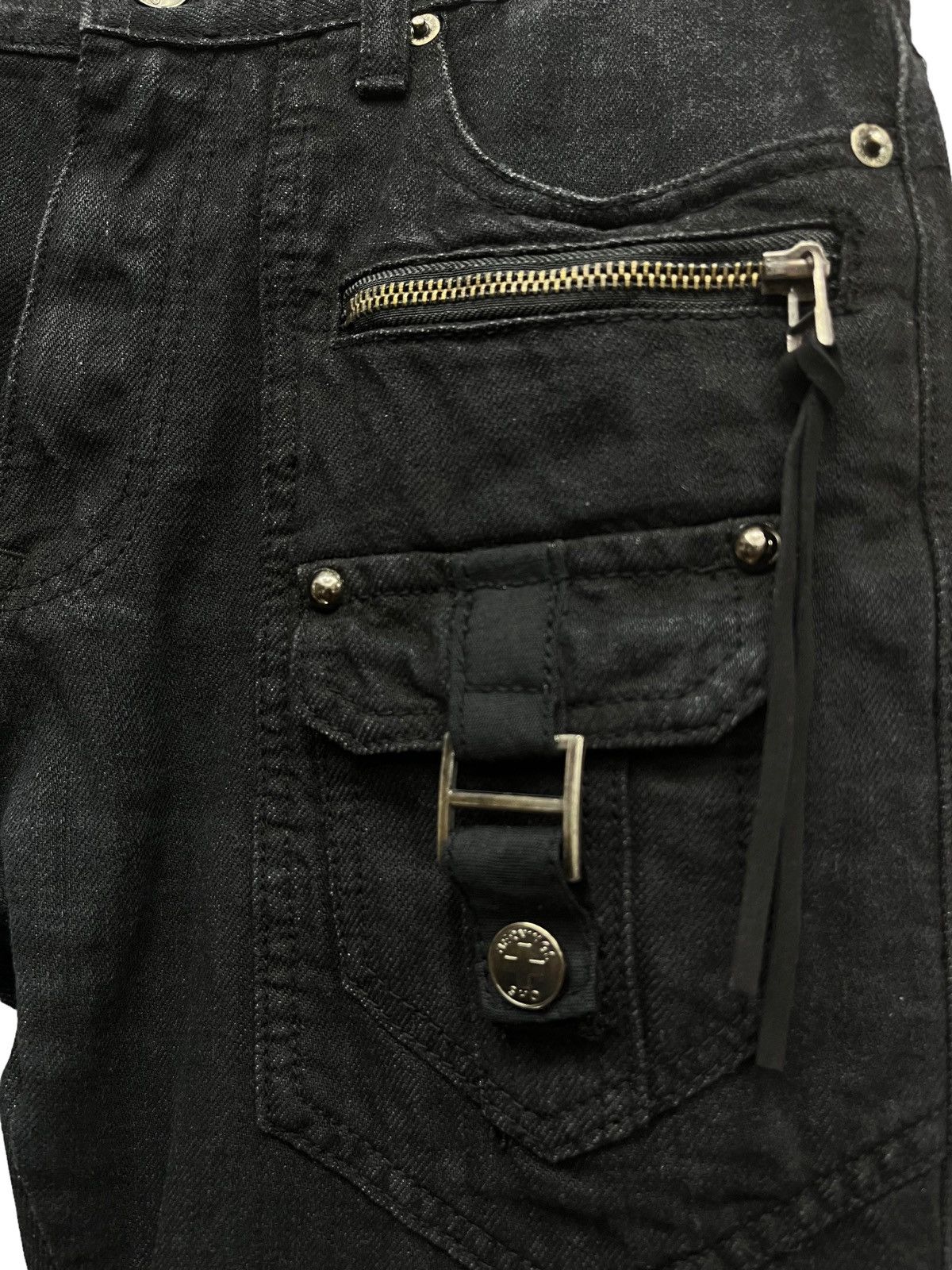 Seditionaries 🔥BERNINGS SHO Punk Bondage Multi Zipper Pocket Denim Cargo Size US 29 - 6 Thumbnail
