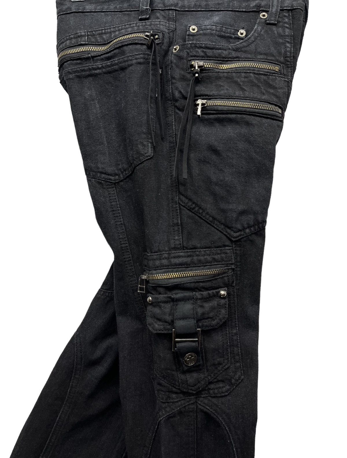 Seditionaries 🔥BERNINGS SHO Punk Bondage Multi Zipper Pocket Denim Cargo Size US 29 - 11 Thumbnail