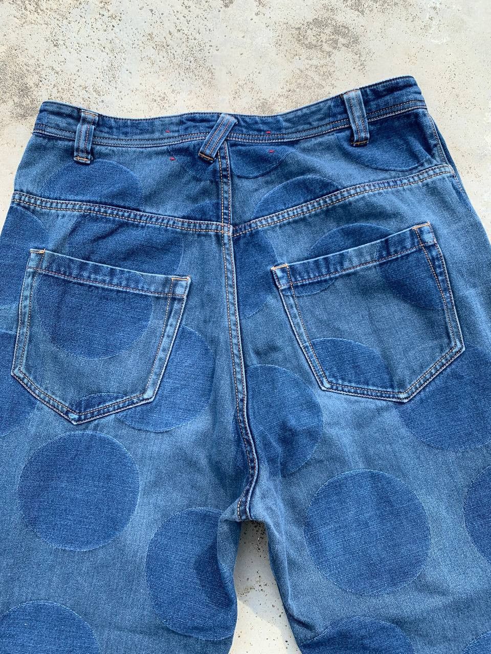 Japanese Brand Vintage Polka Dot Patched Cropped Denim Pants Size US 30 / EU 46 - 8 Thumbnail