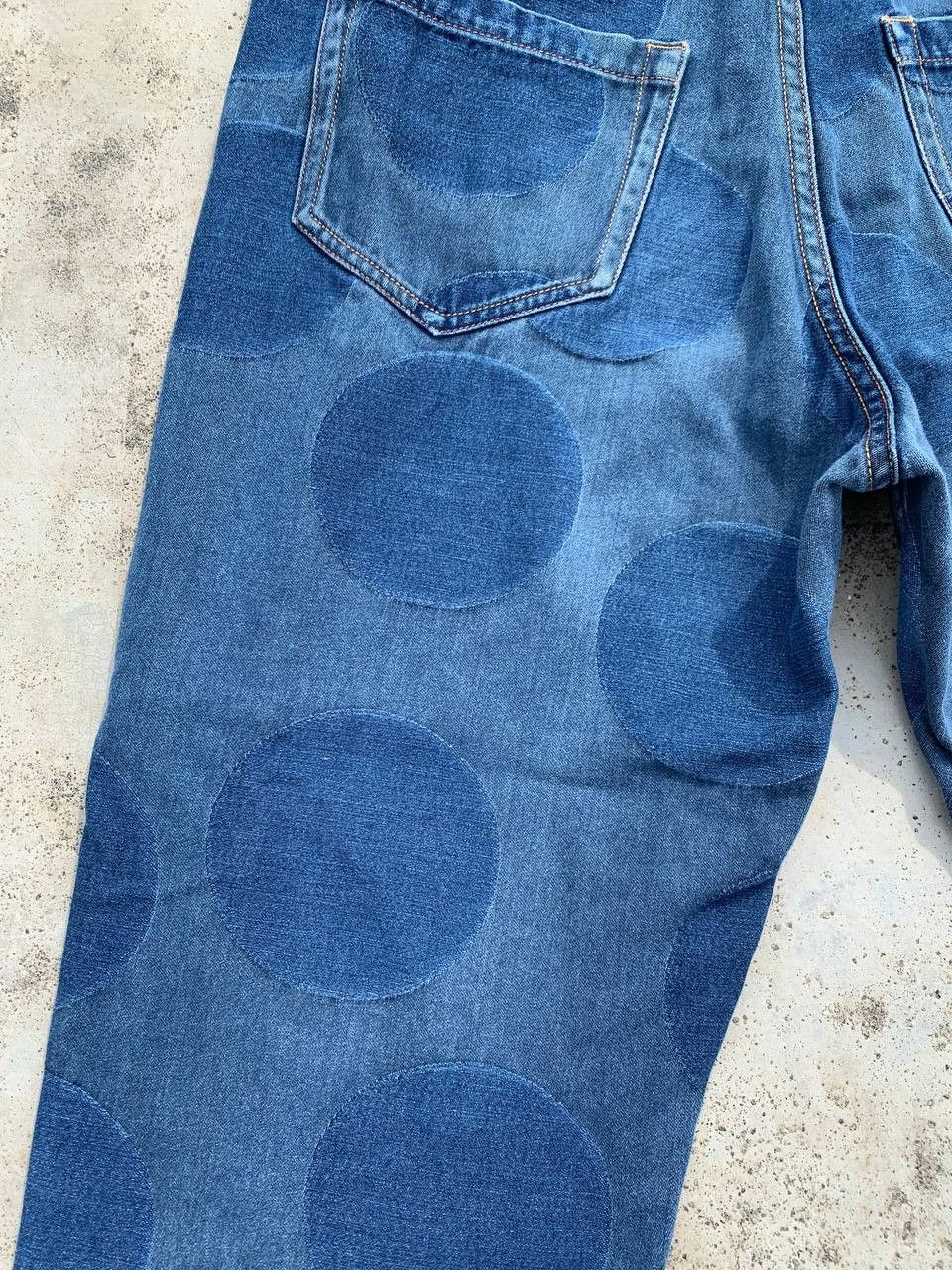 Japanese Brand Vintage Polka Dot Patched Cropped Denim Pants Size US 30 / EU 46 - 12 Thumbnail
