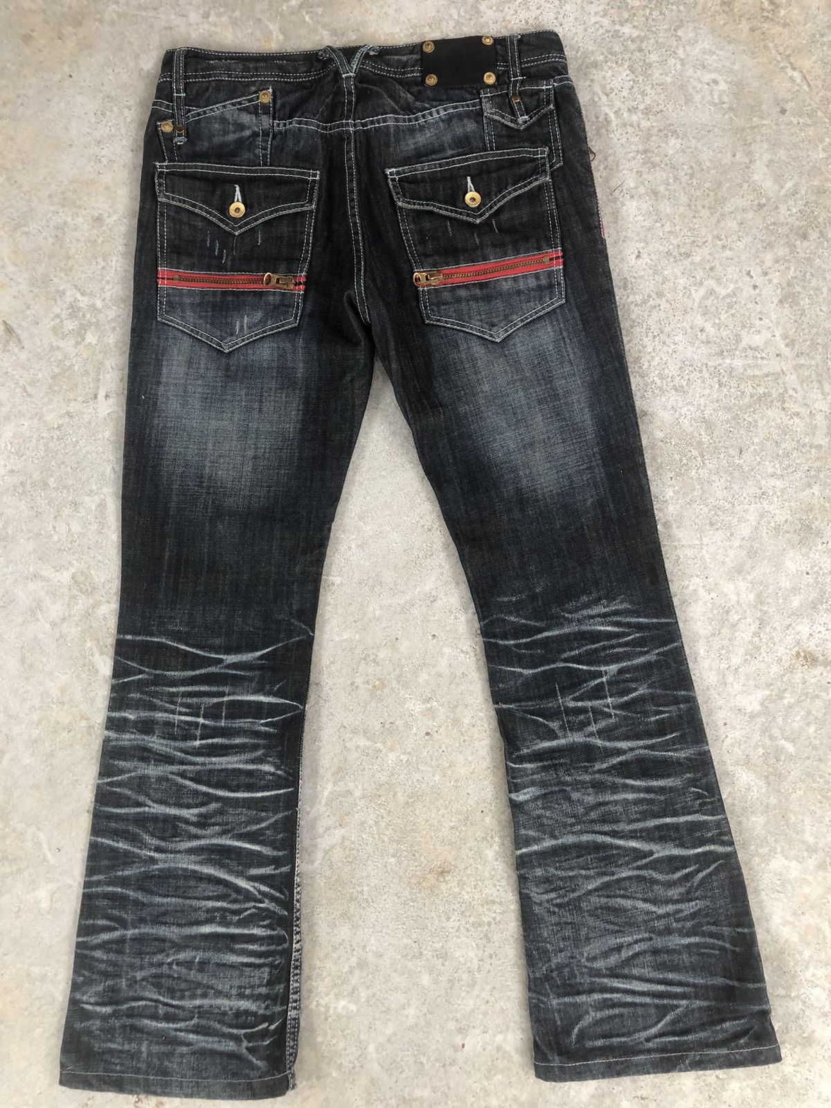 semanticdesign Semantic Design Punk Style Flared Jeans Distressed Jeans Size US 34 / EU 50 - 2 Thumbnail