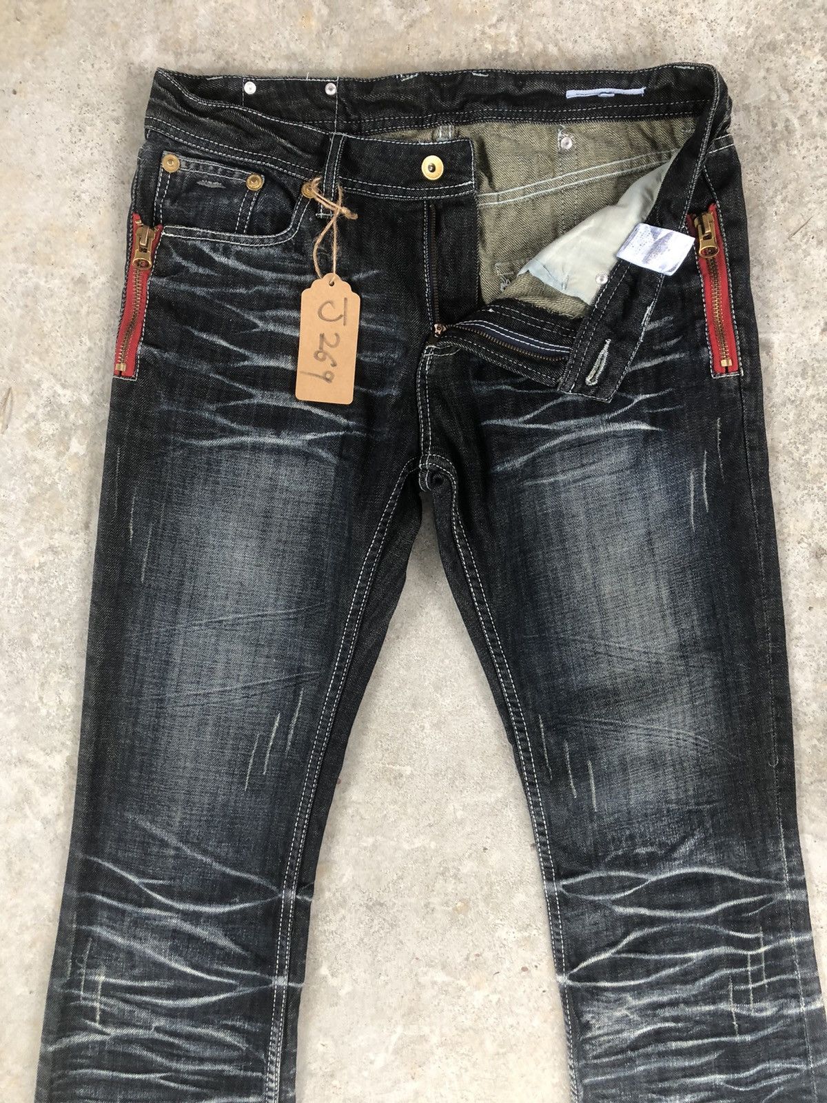 semanticdesign Semantic Design Punk Style Flared Jeans Distressed Jeans Size US 34 / EU 50 - 3 Thumbnail