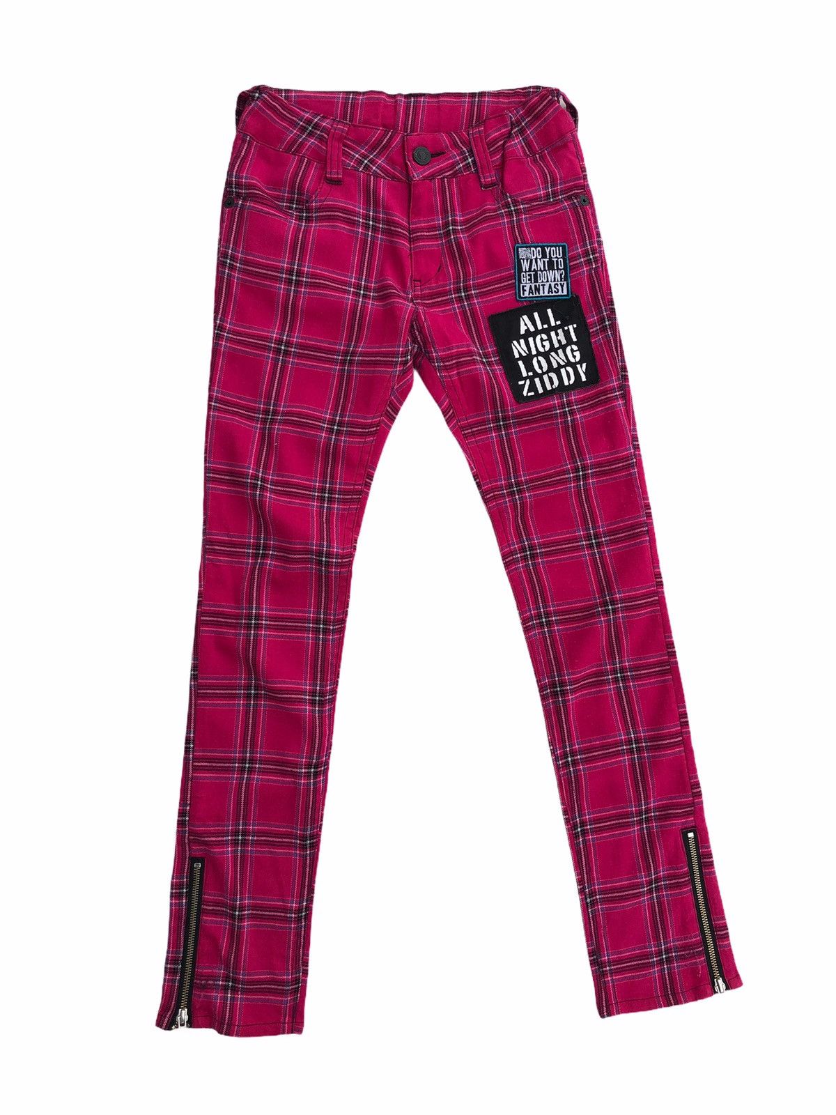 image of Seditionaries Ziddy Tartan Punk Bondage Pant Vivienne Style in Pink, Men's (Size 26)