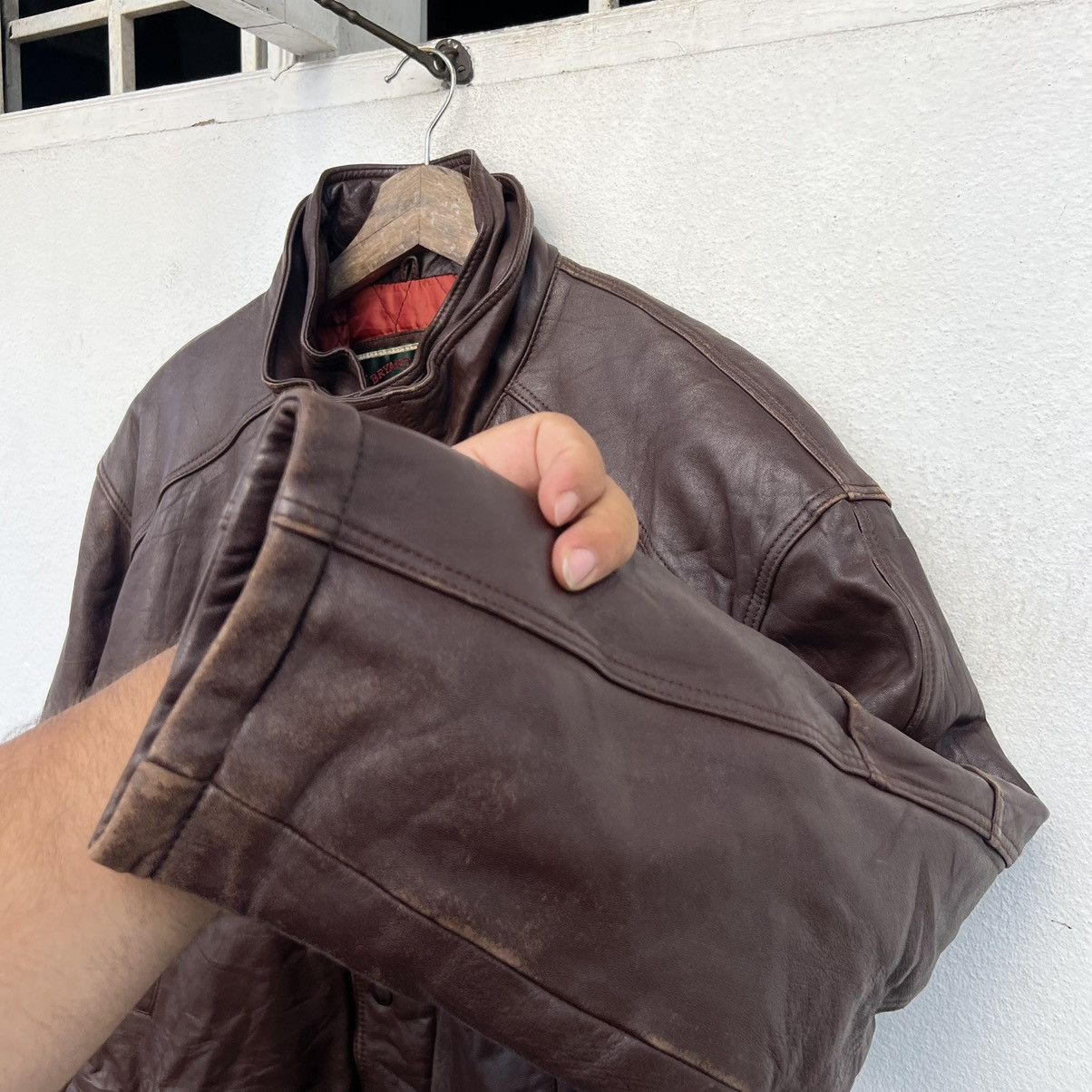 Japanese Brand VINTAGE CARGO MULTI POCKET LEATHER JACKET VALLEMOSSO Size US M / EU 48-50 / 2 - 6 Thumbnail