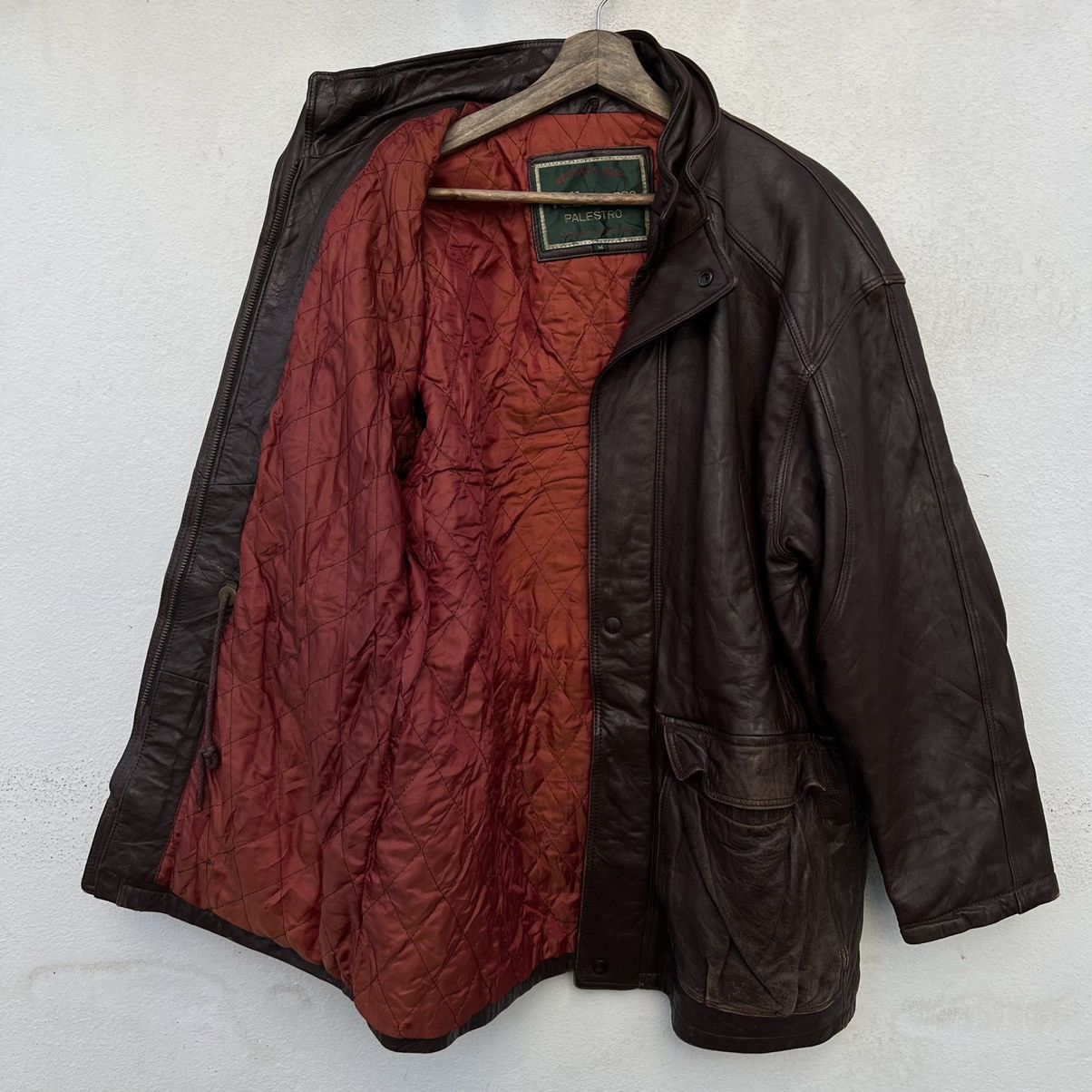 Japanese Brand VINTAGE CARGO MULTI POCKET LEATHER JACKET VALLEMOSSO Size US M / EU 48-50 / 2 - 10 Thumbnail
