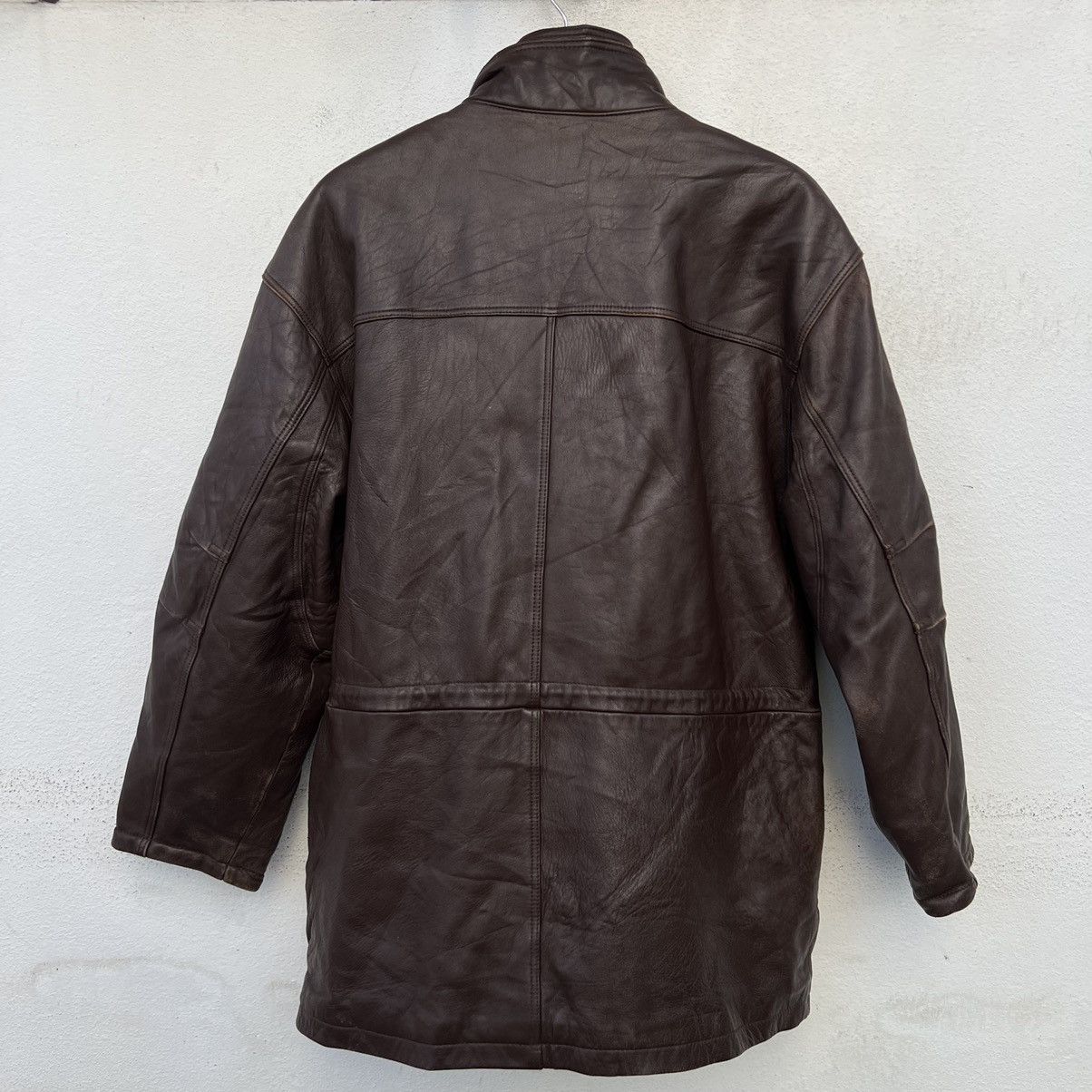 Japanese Brand VINTAGE CARGO MULTI POCKET LEATHER JACKET VALLEMOSSO Size US M / EU 48-50 / 2 - 8 Thumbnail