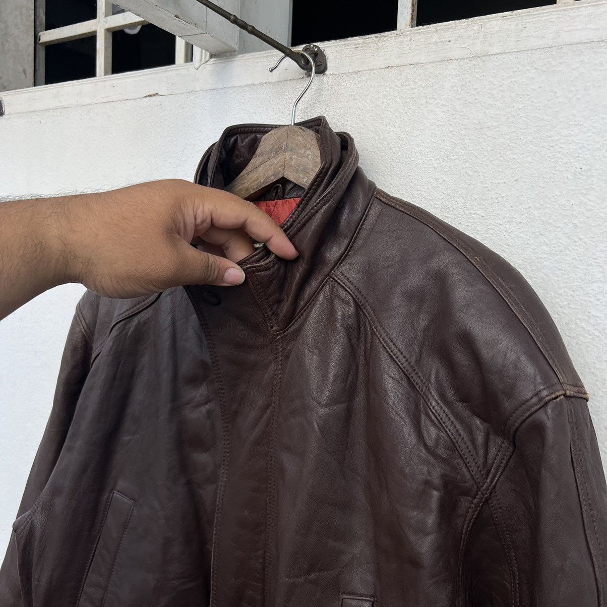 Japanese Brand VINTAGE CARGO MULTI POCKET LEATHER JACKET VALLEMOSSO Size US M / EU 48-50 / 2 - 5 Thumbnail