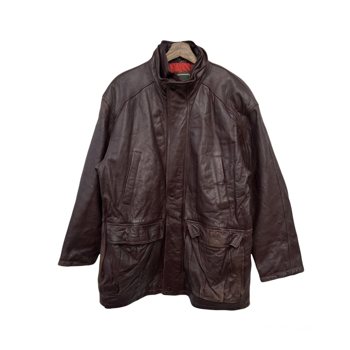 Japanese Brand VINTAGE CARGO MULTI POCKET LEATHER JACKET VALLEMOSSO Size US M / EU 48-50 / 2 - 1 Thumbnail