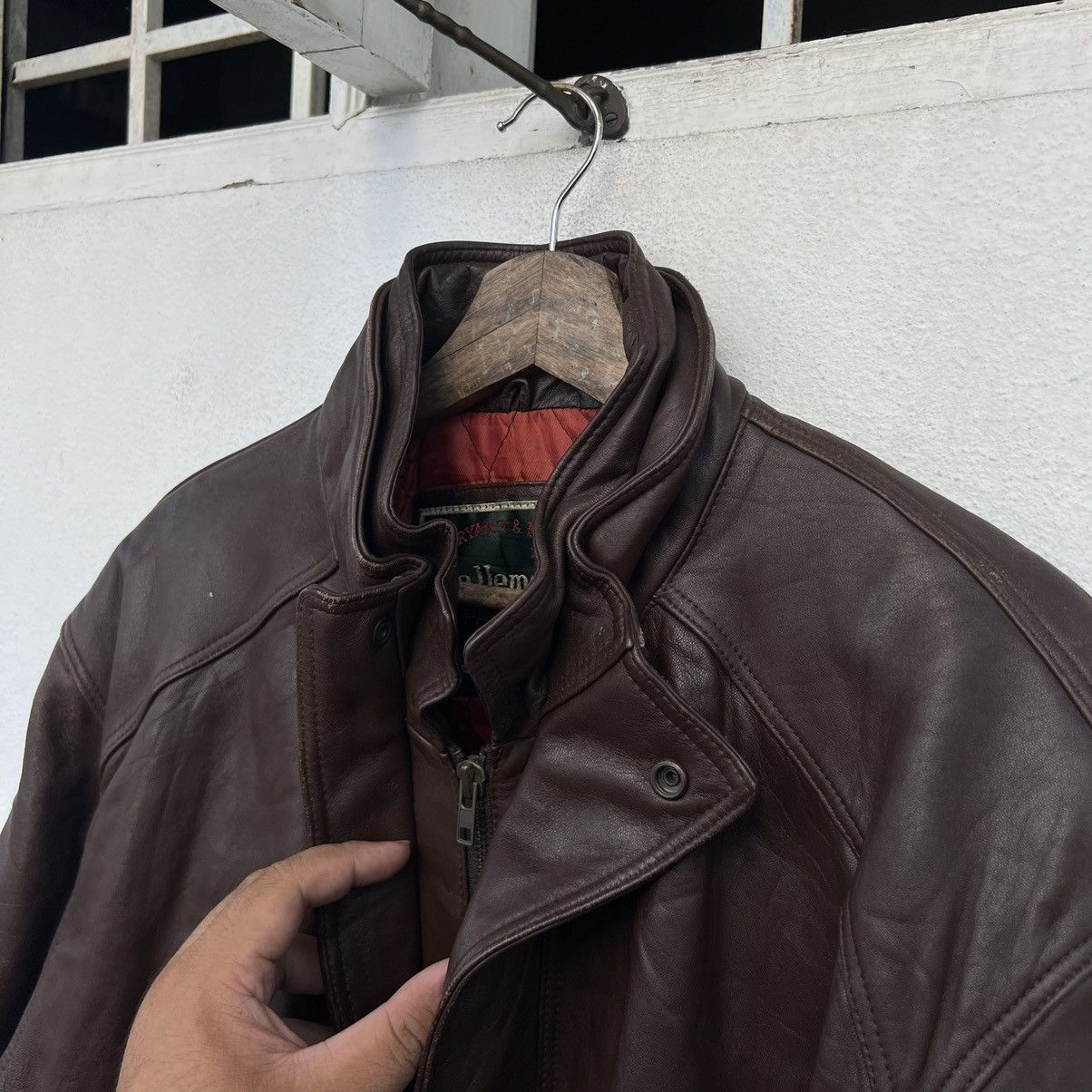 Japanese Brand VINTAGE CARGO MULTI POCKET LEATHER JACKET VALLEMOSSO Size US M / EU 48-50 / 2 - 9 Thumbnail