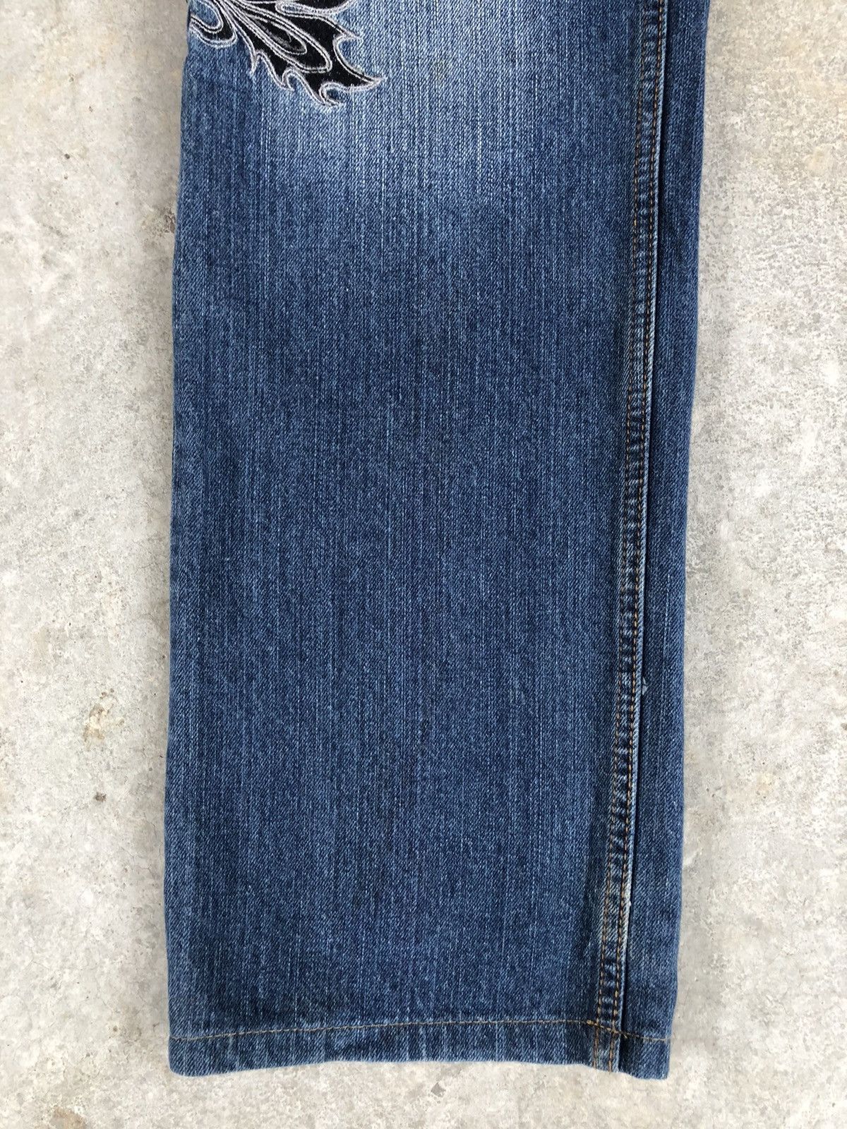 Japanese Brand Japanese Ruden Dragon Embroidered Jeans Distressed Jeans Size US 31 - 4 Thumbnail