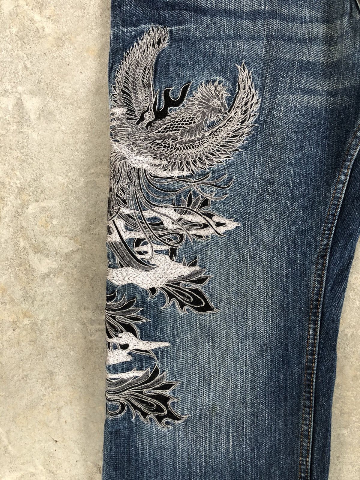 Japanese Brand Japanese Ruden Dragon Embroidered Jeans Distressed Jeans Size US 31 - 6 Thumbnail