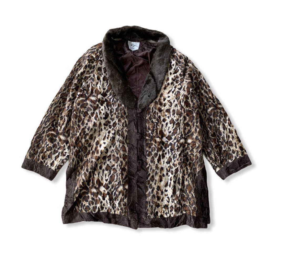 Japanese Brand MadeInJapan Handmade Leopard Rayon Fleece Cardigan Jacket Size US L / EU 52-54 / 3 - 1 Thumbnail