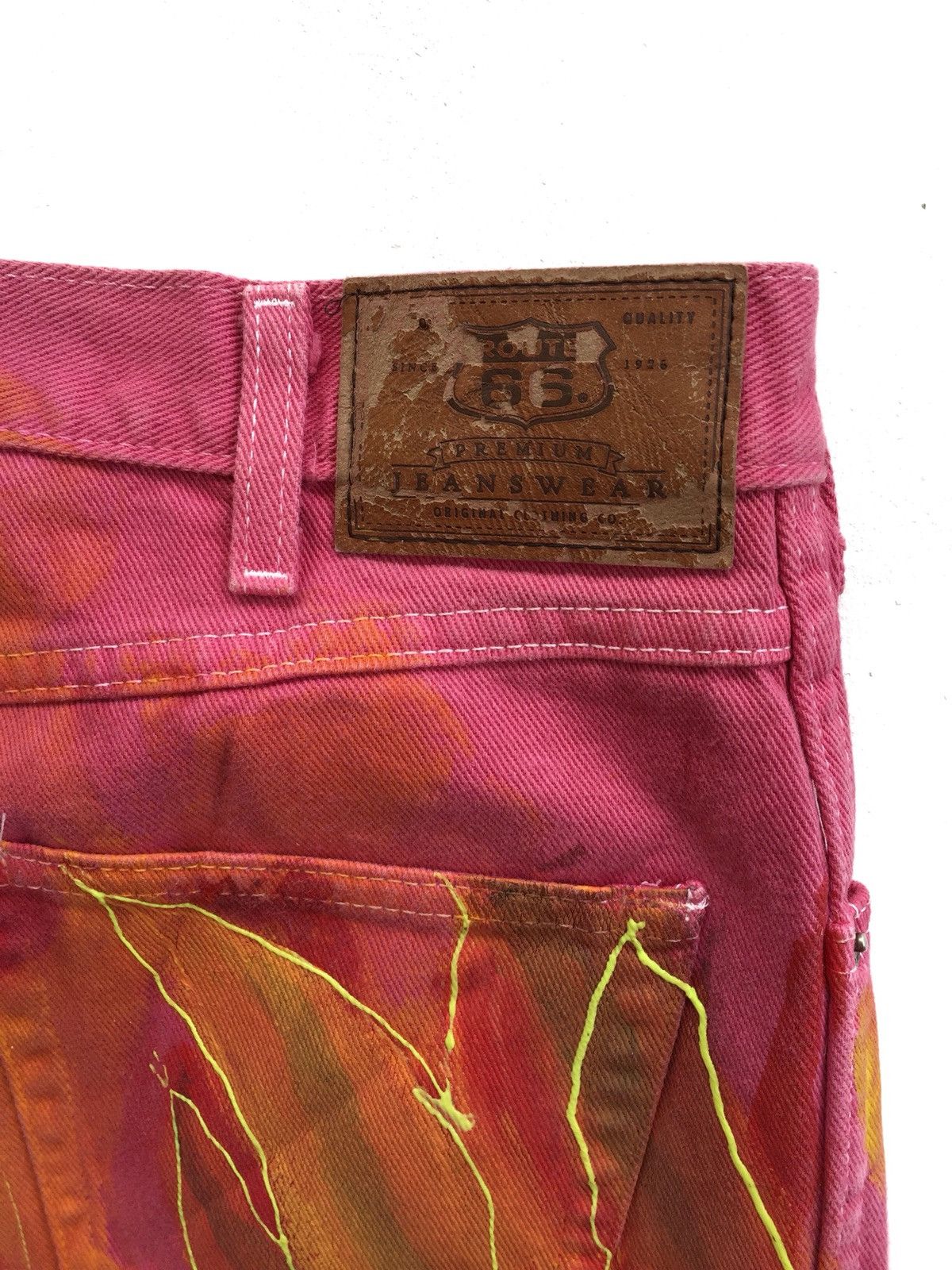 Art Comes First × Beauty Beast × If Six Was Nine Japanese Designer Brand Route66 Custom Fire Denim Size US 30 / EU 46 - 9 Thumbnail