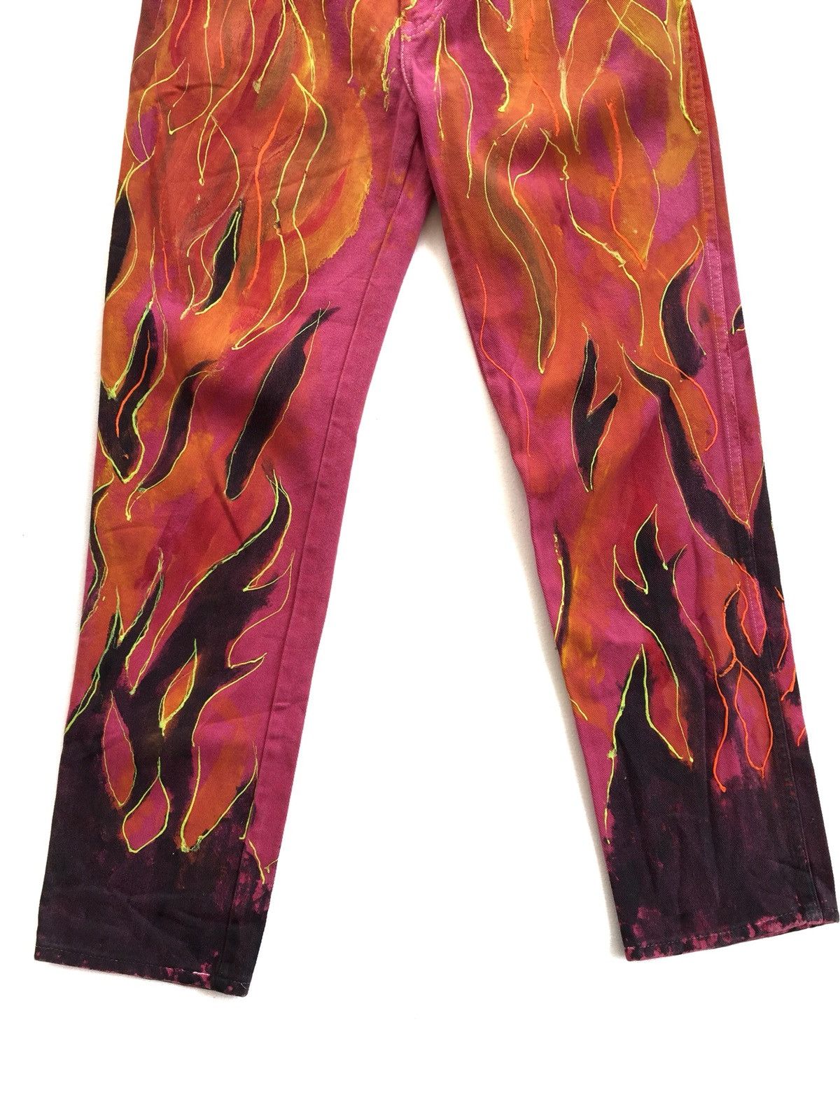 Art Comes First × Beauty Beast × If Six Was Nine Japanese Designer Brand Route66 Custom Fire Denim Size US 30 / EU 46 - 4 Thumbnail