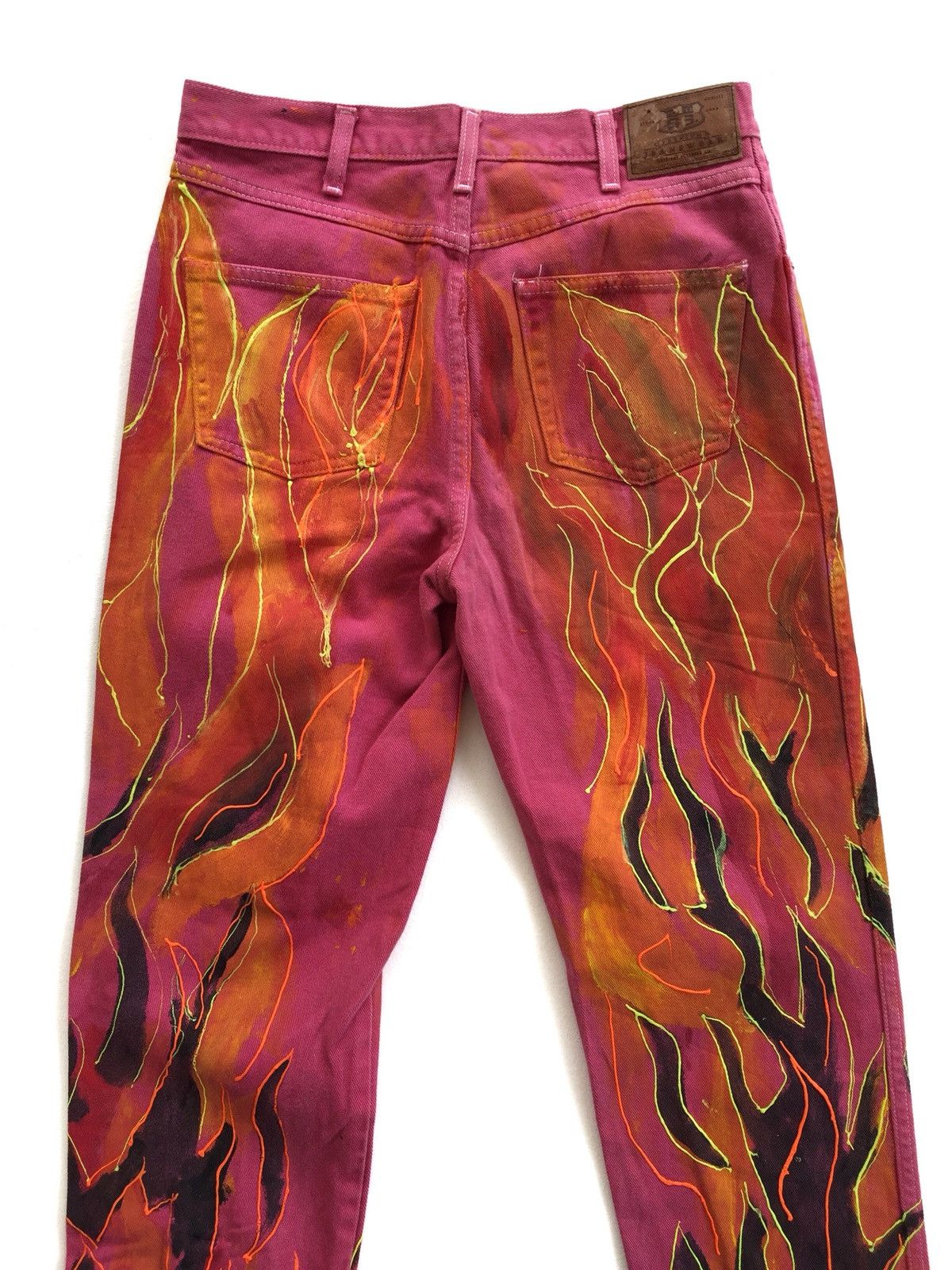 Art Comes First × Beauty Beast × If Six Was Nine Japanese Designer Brand Route66 Custom Fire Denim Size US 30 / EU 46 - 5 Thumbnail