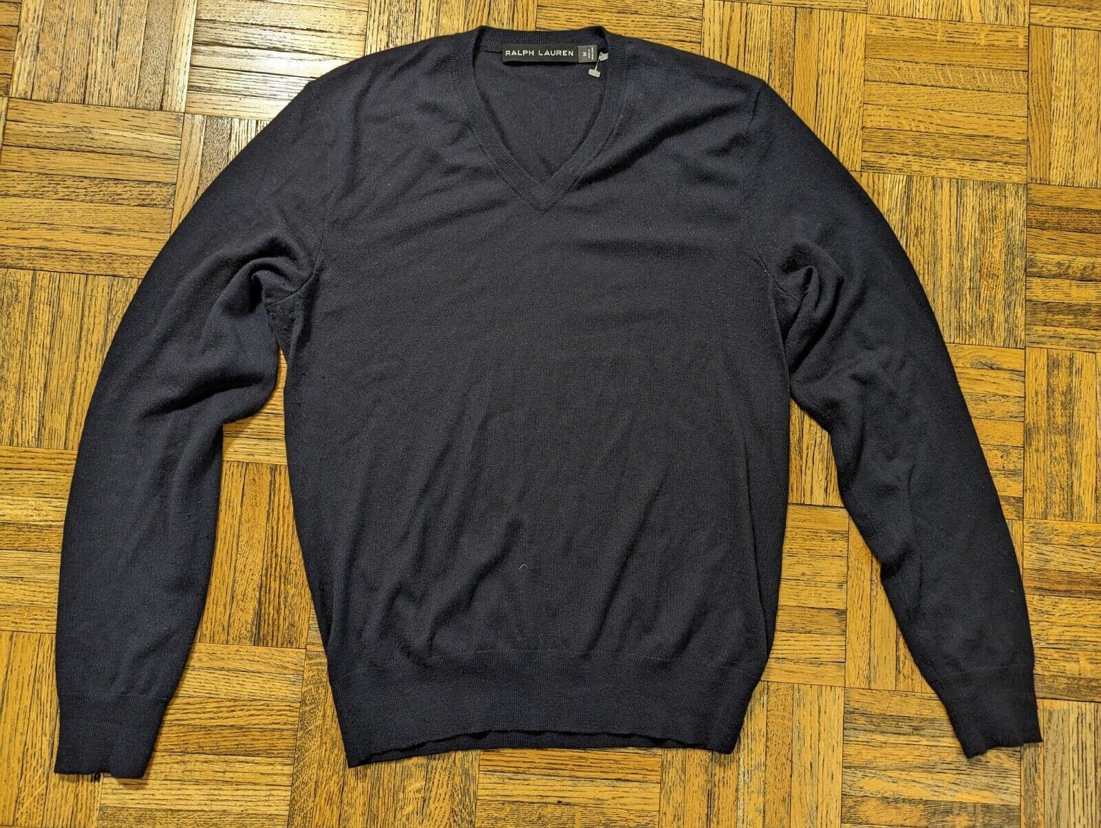 RALPH LAUREN Black Label Size S Black Cable Knit Cashmere Open Front Shawl Collar Cardigan main image 0