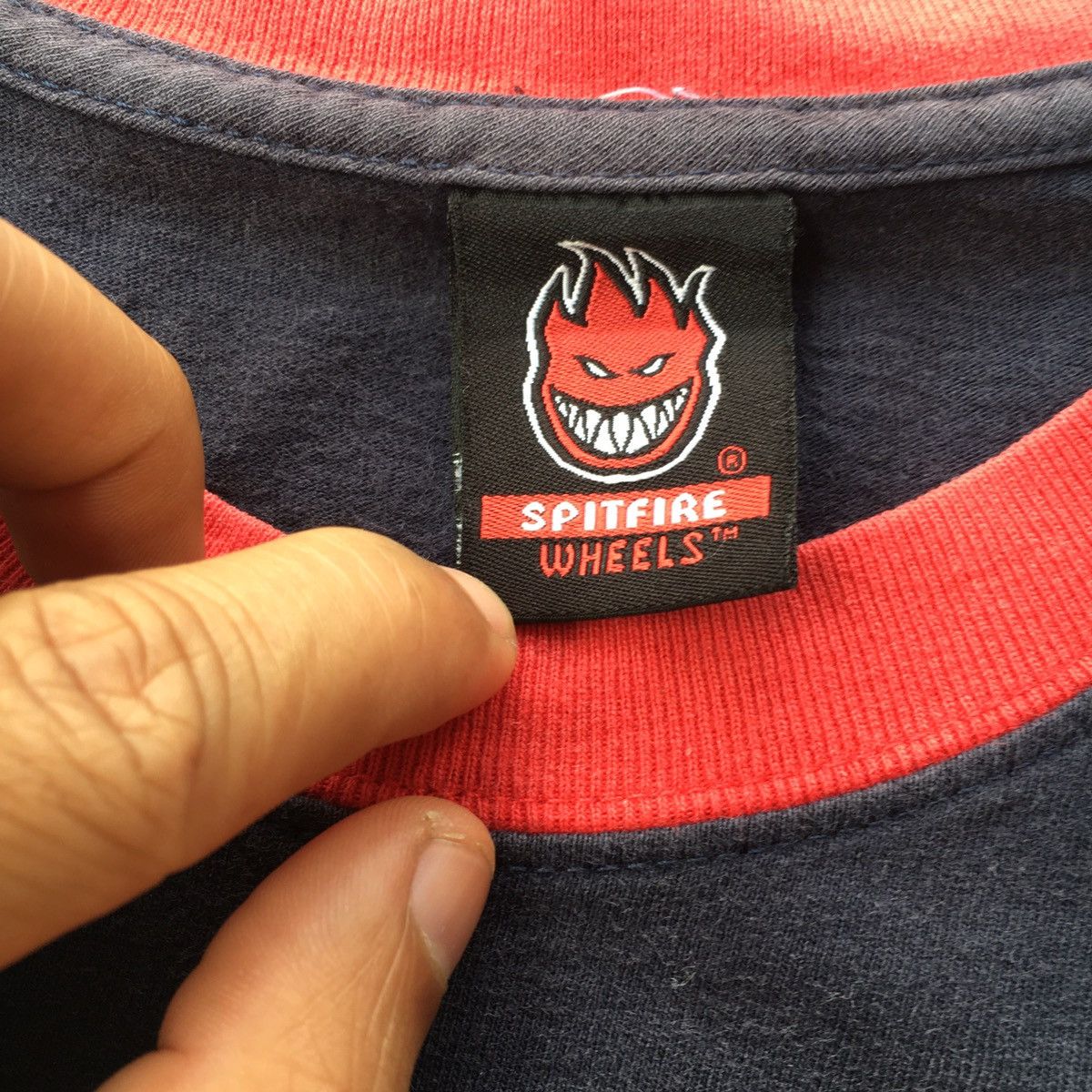 Spitfire × Vintage Spitfire wheels Ringer t shirt Size US L / EU 52-54 / 3 - 3 Thumbnail