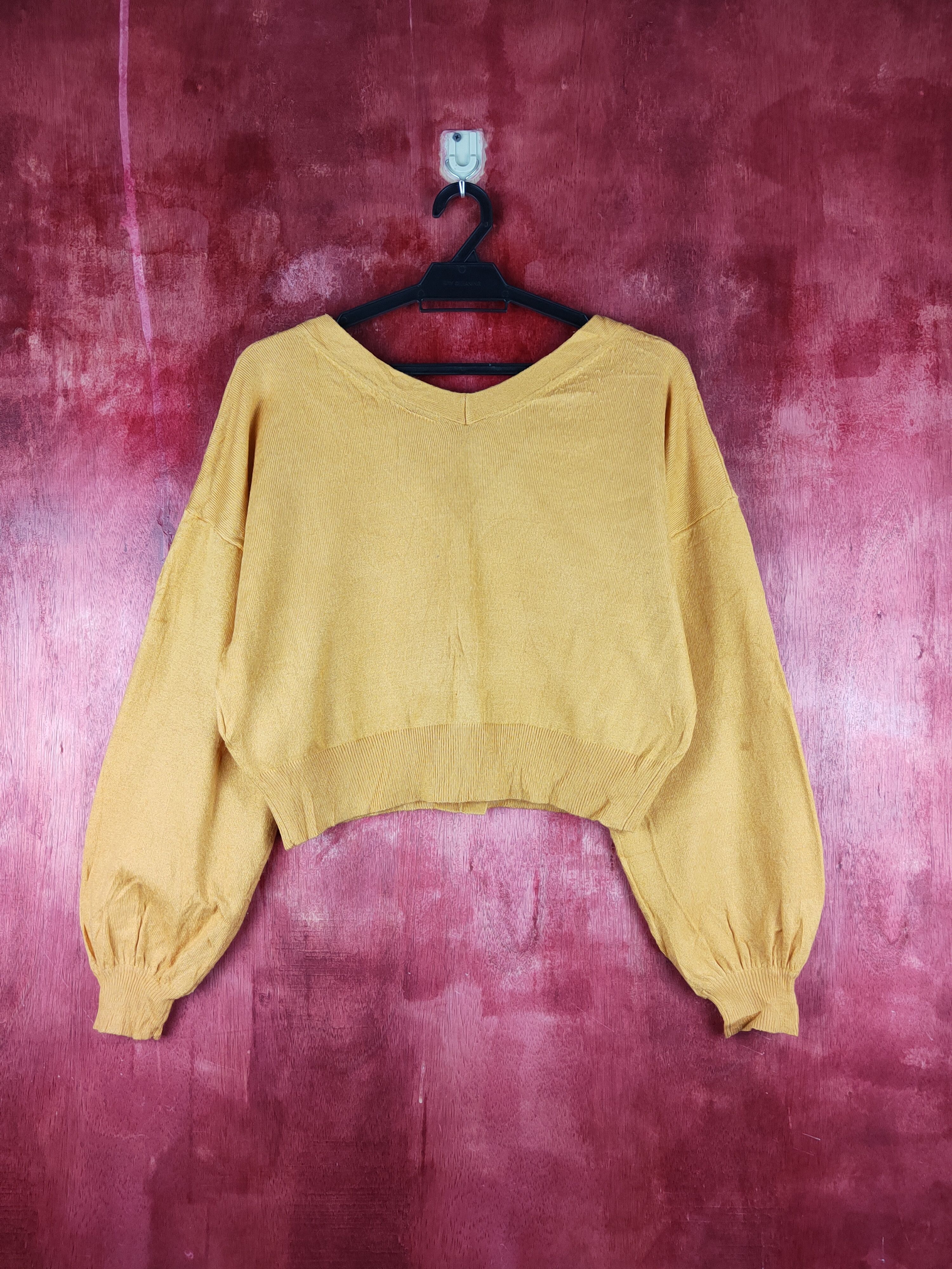 LOWRYS FARM Lowrys Farm Mustard Knitwear Crop Tops Cardigan #S1179 Size M / US 6-8 / IT 42-44 - 7 Thumbnail
