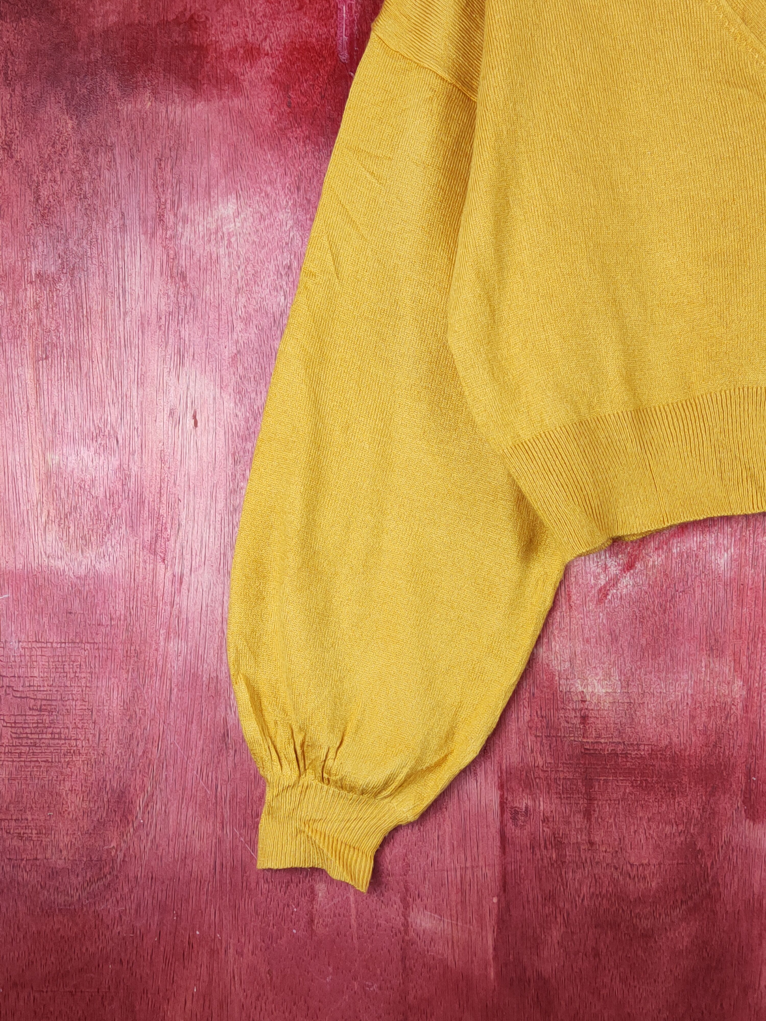 LOWRYS FARM Lowrys Farm Mustard Knitwear Crop Tops Cardigan #S1179 Size M / US 6-8 / IT 42-44 - 4 Thumbnail