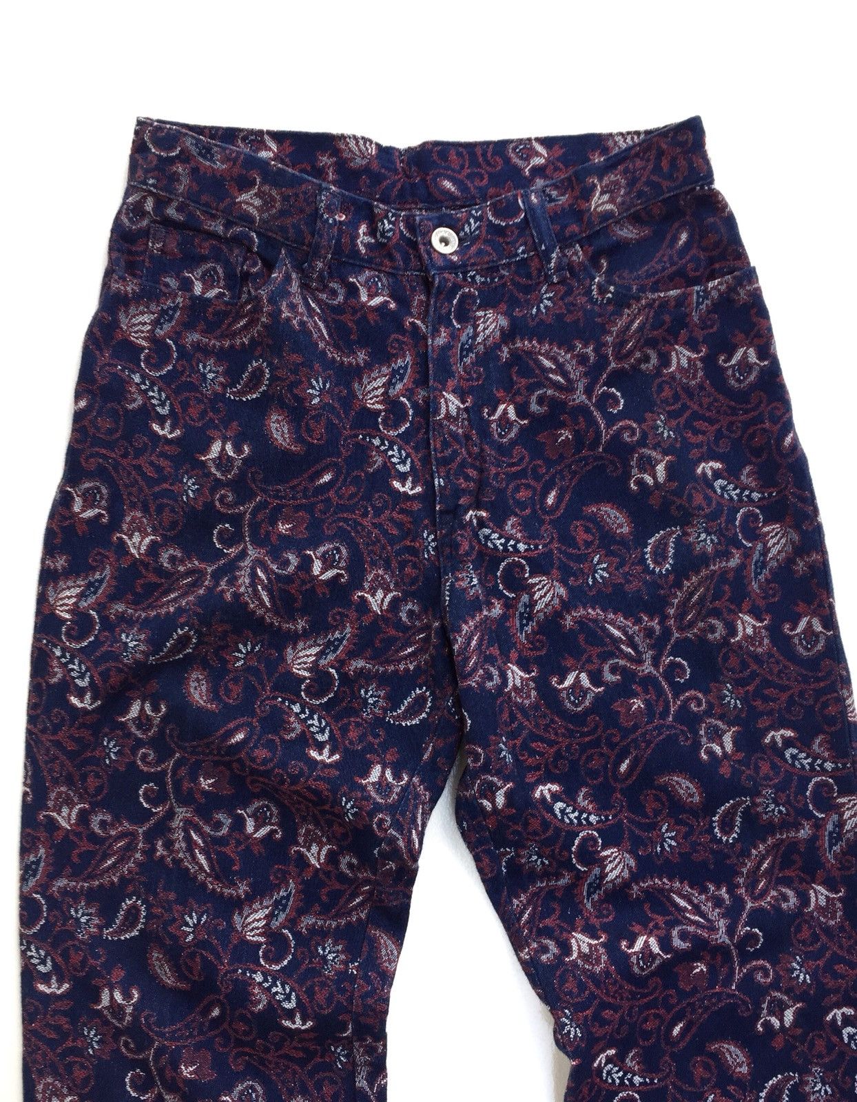 Designer × Japanese Brand Made In JAPAN Handmade Indigo Floral Jeans Size US 26 / EU 42 - 1 Thumbnail
