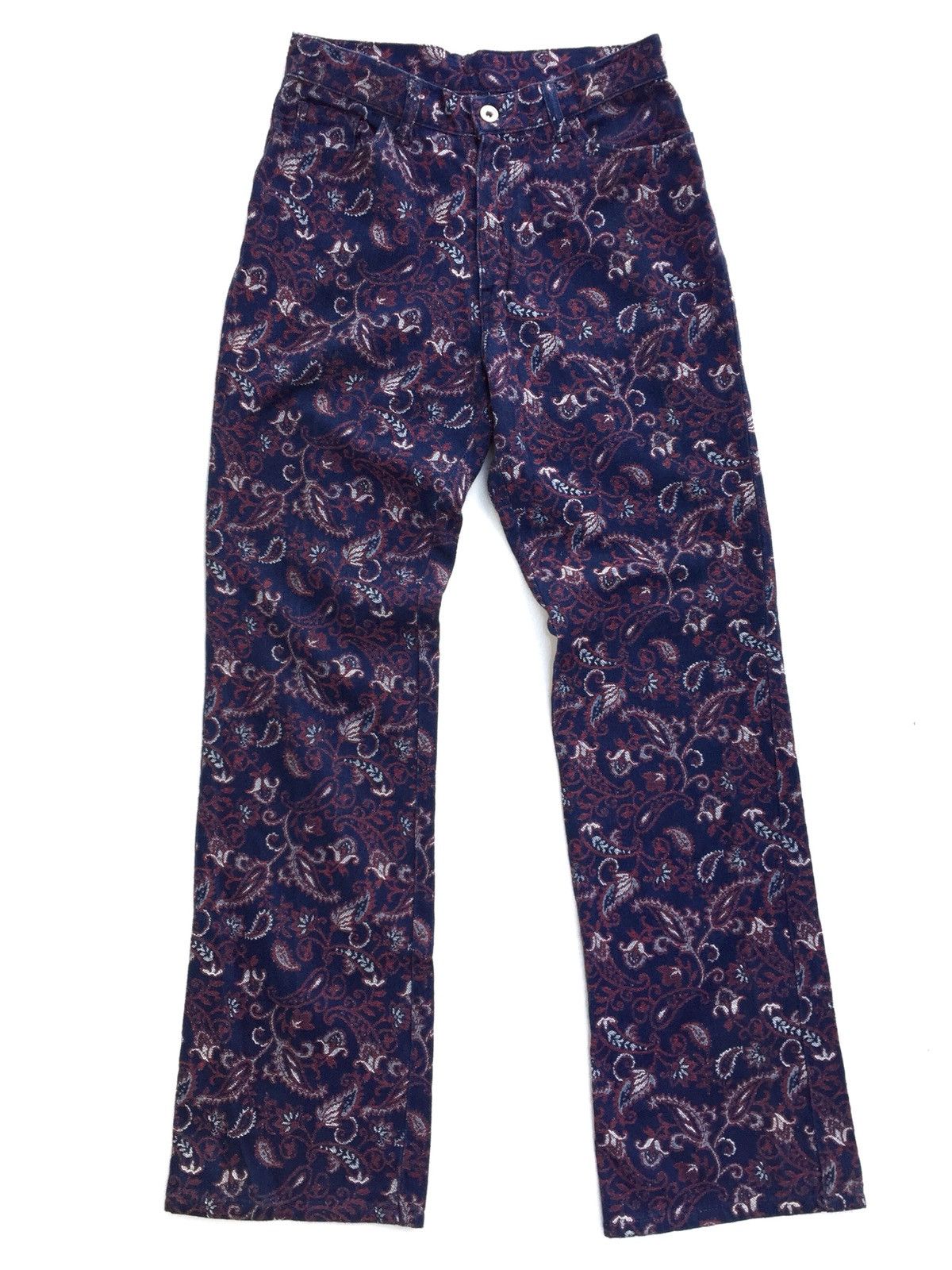 Designer × Japanese Brand Made In JAPAN Handmade Indigo Floral Jeans Size US 26 / EU 42 - 2 Thumbnail