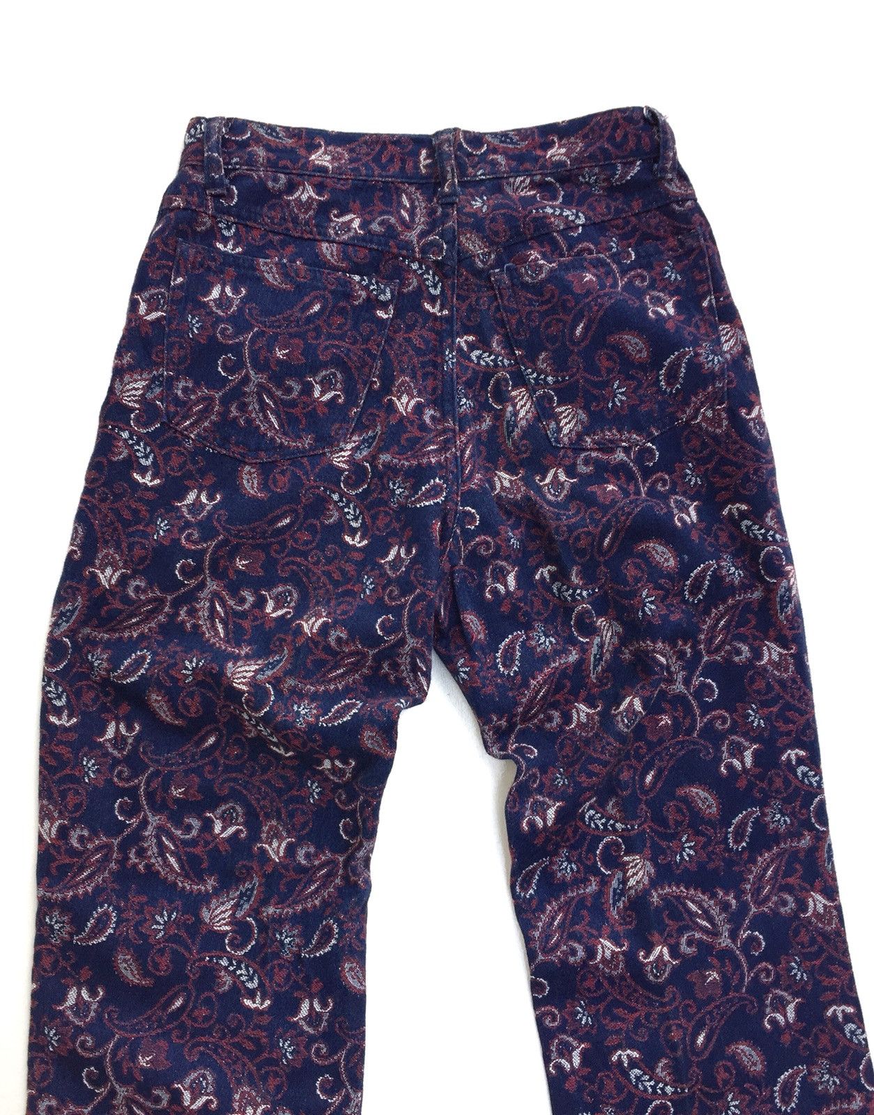 Designer × Japanese Brand Made In JAPAN Handmade Indigo Floral Jeans Size US 26 / EU 42 - 4 Thumbnail