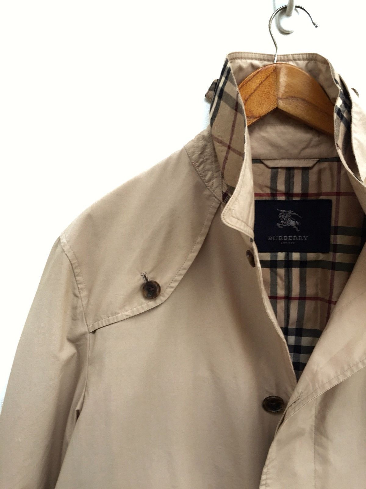 Burberry Vintage 90s Burberry London Trench Coat Jacket Overcoat Size US L / EU 52-54 / 3 - 4 Thumbnail