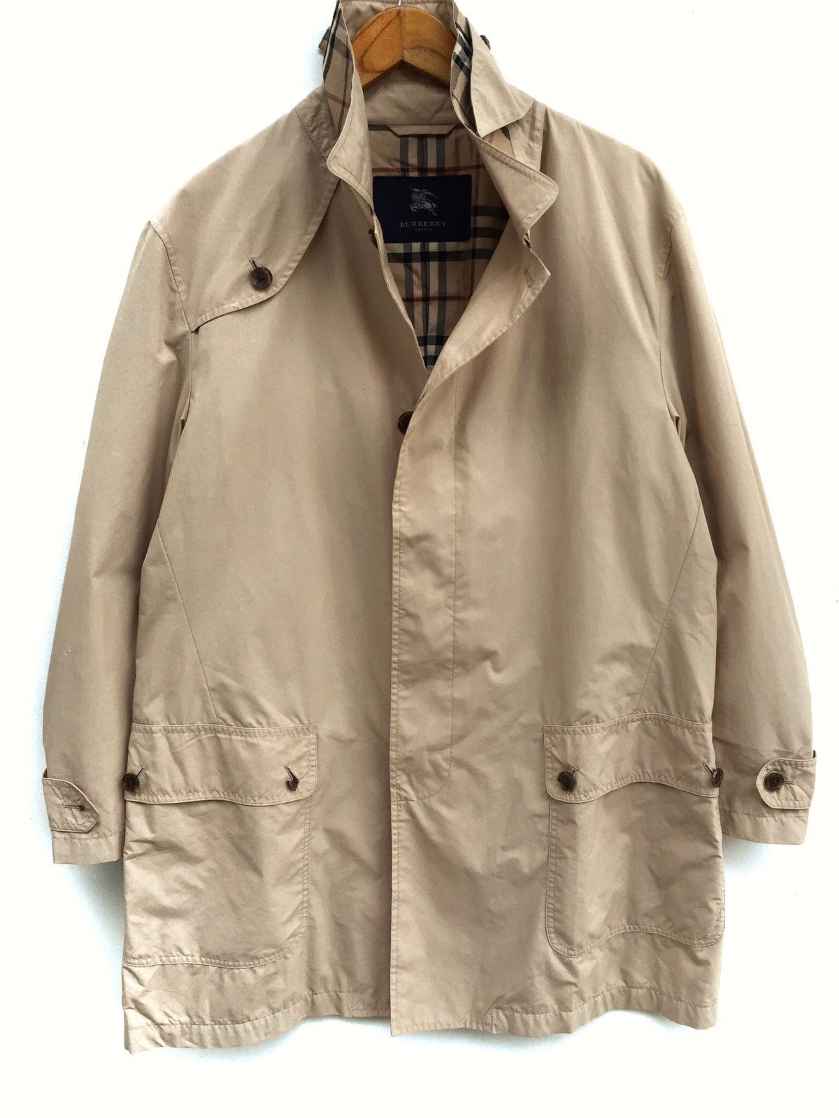 Burberry Vintage 90s Burberry London Trench Coat Jacket Overcoat Size US L / EU 52-54 / 3 - 2 Thumbnail