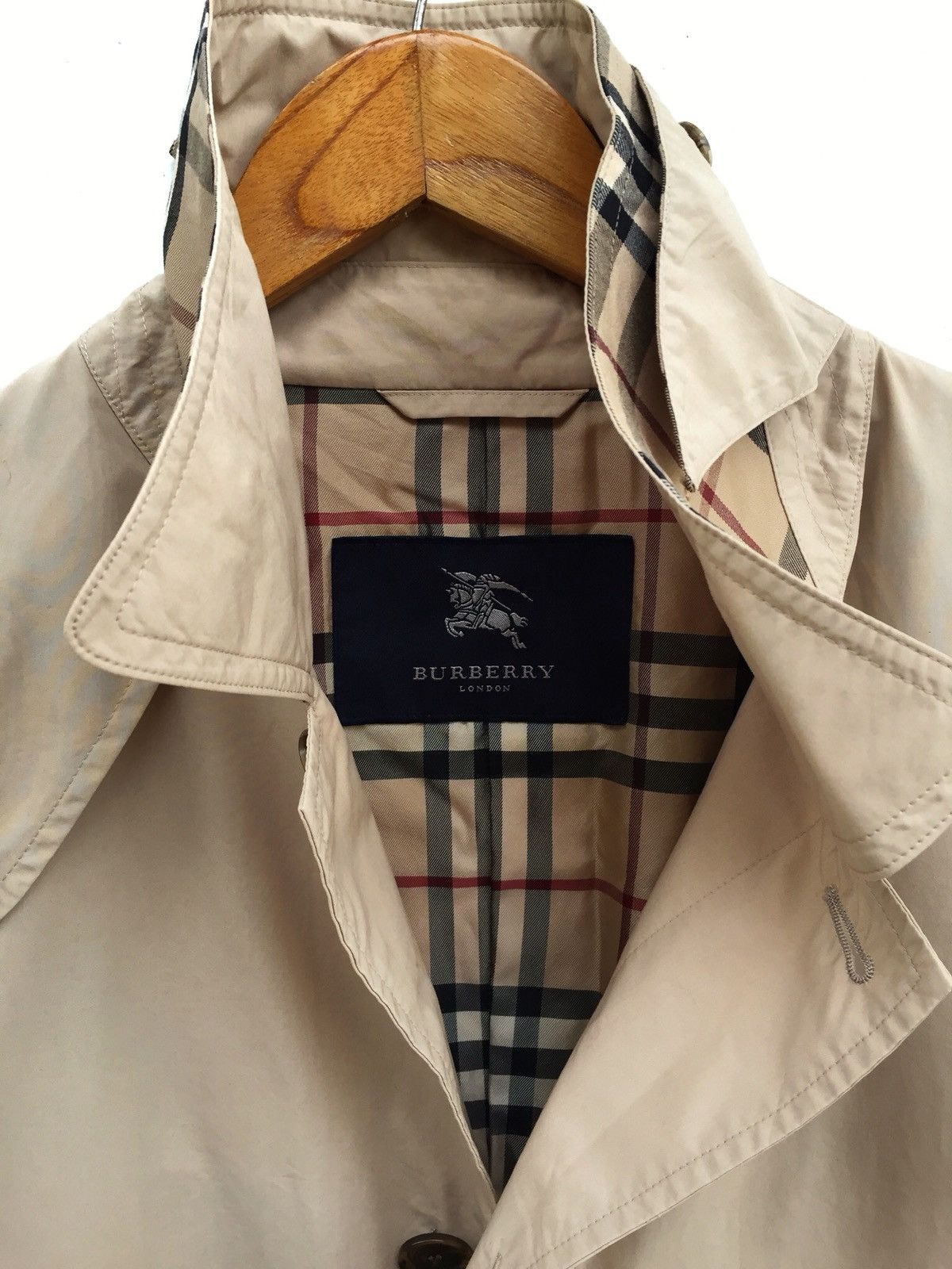Burberry Vintage 90s Burberry London Trench Coat Jacket Overcoat Size US L / EU 52-54 / 3 - 5 Thumbnail