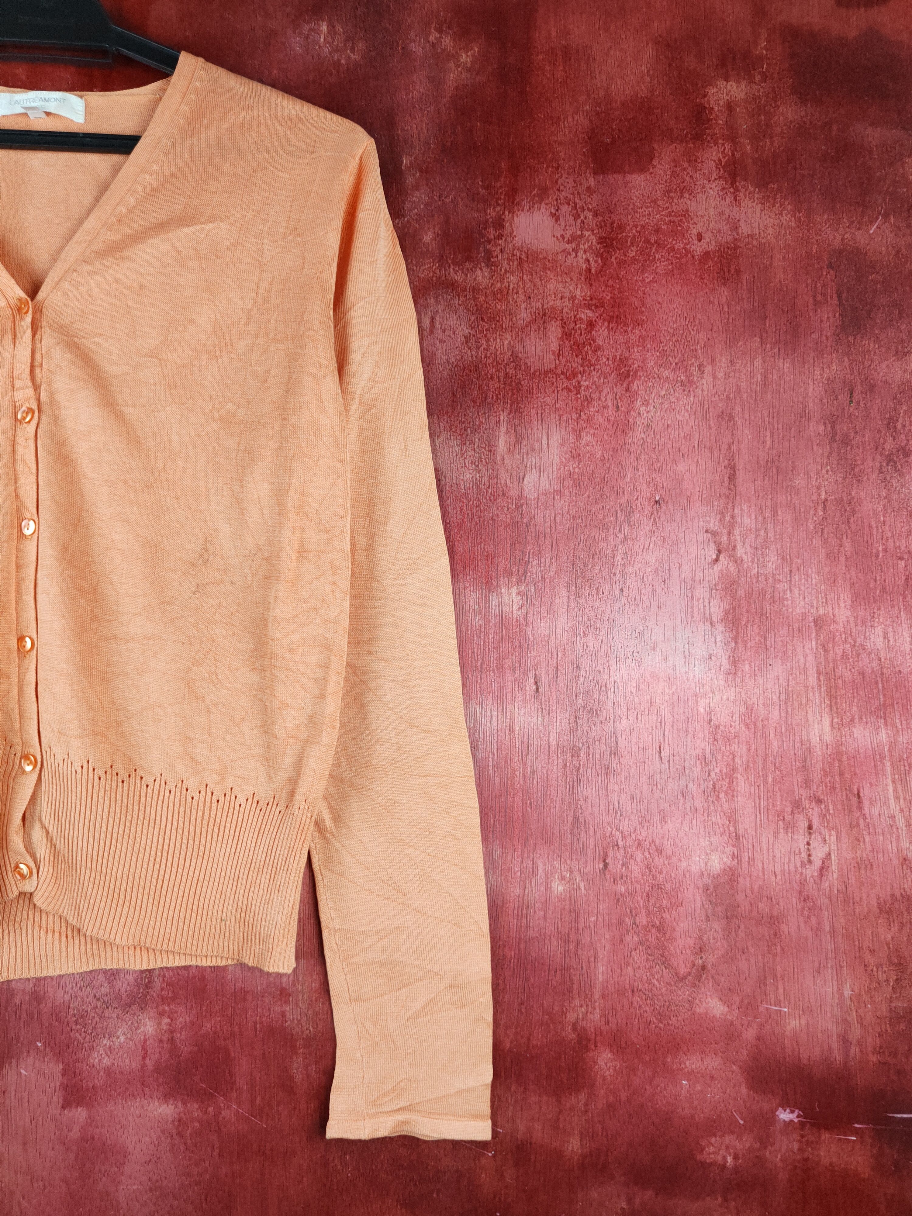 Japanese Brand Lautrēamont Orange Knitwear Cardigan #S1177 Size S / US 4 / IT 40 - 5 Thumbnail