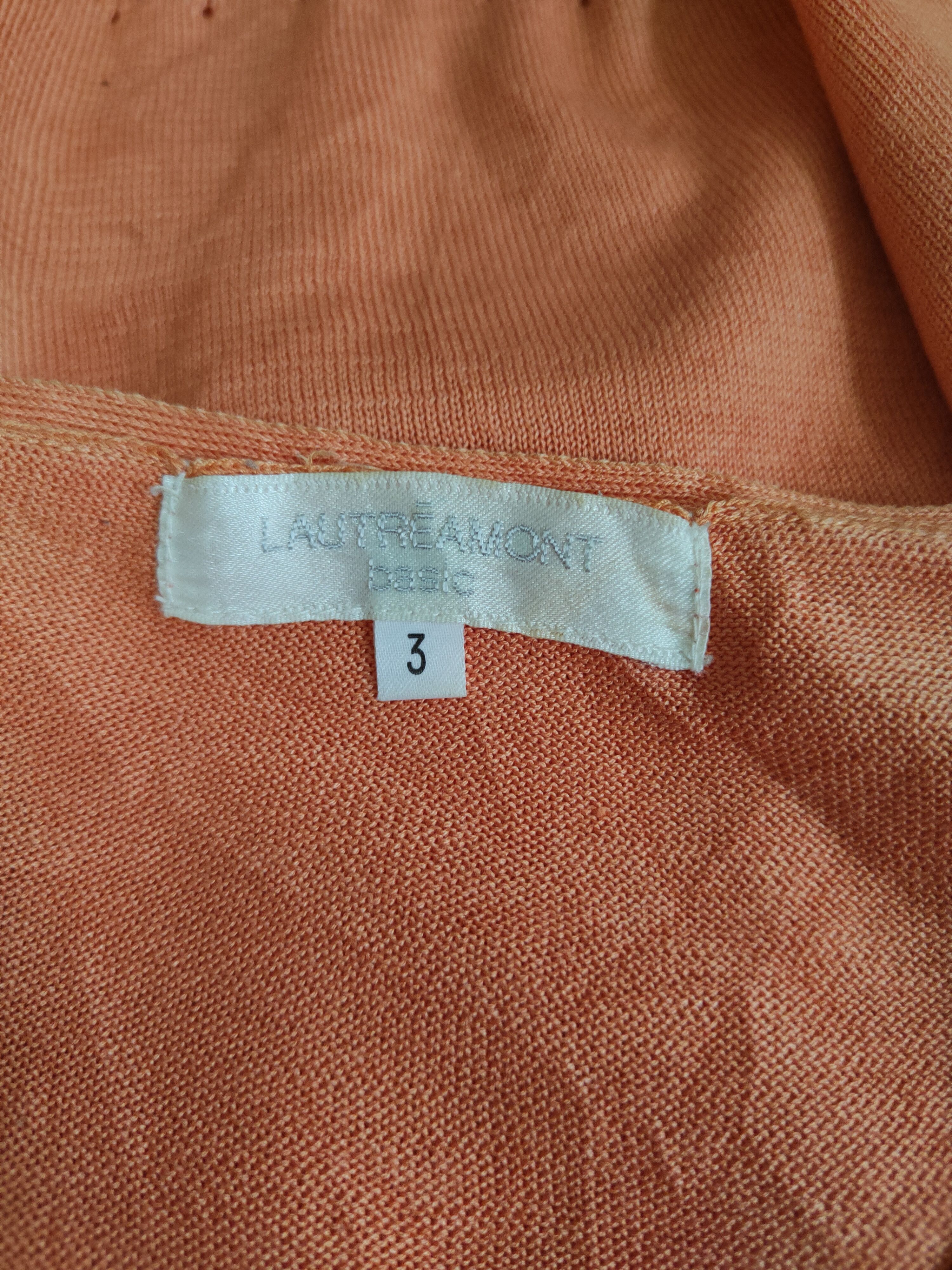 Japanese Brand Lautrēamont Orange Knitwear Cardigan #S1177 Size S / US 4 / IT 40 - 11 Thumbnail