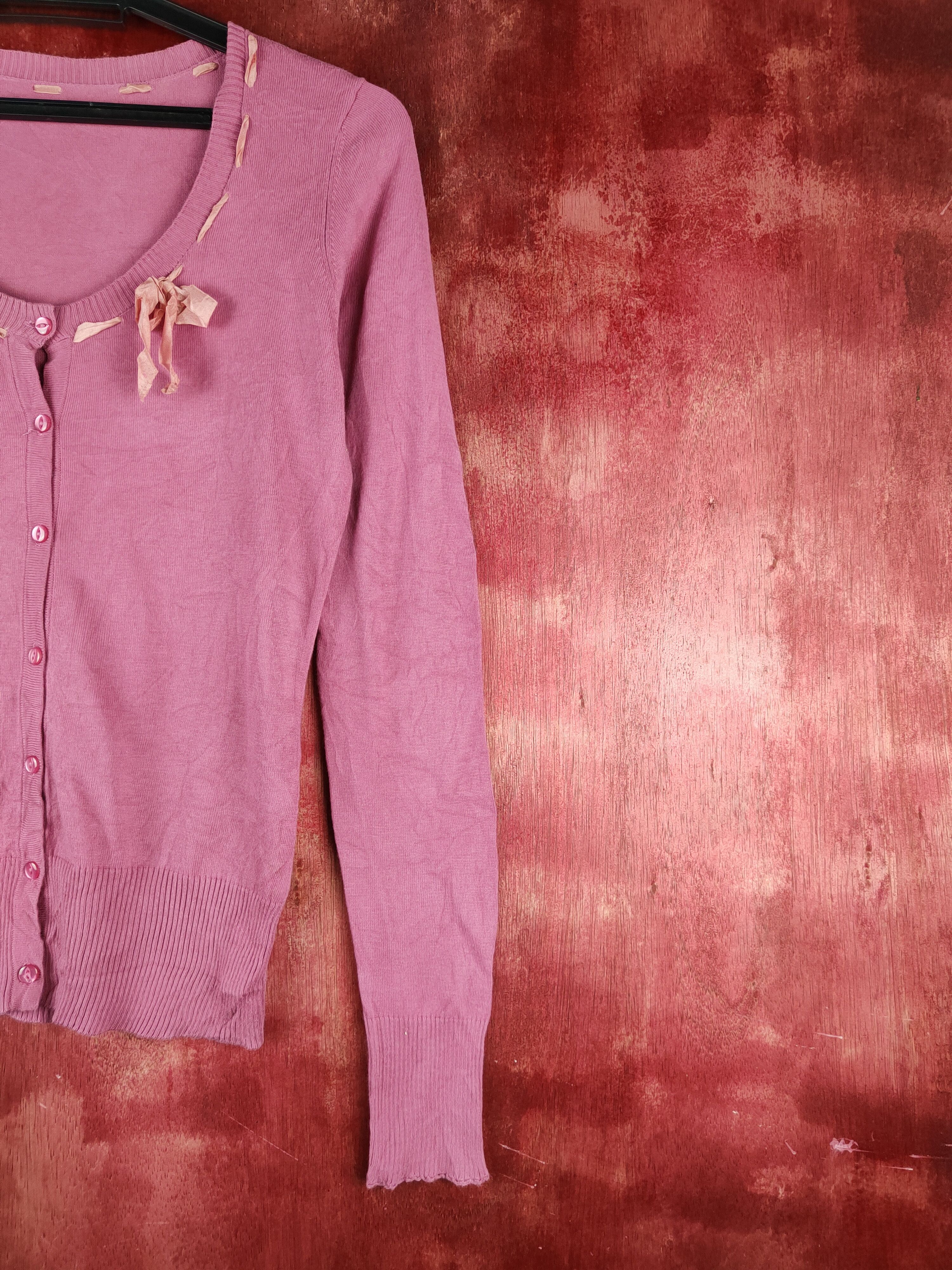Japanese Brand Jill Stuart Rose Pink Knitwear Cardigan #S1175 Size S / US 4 / IT 40 - 5 Thumbnail