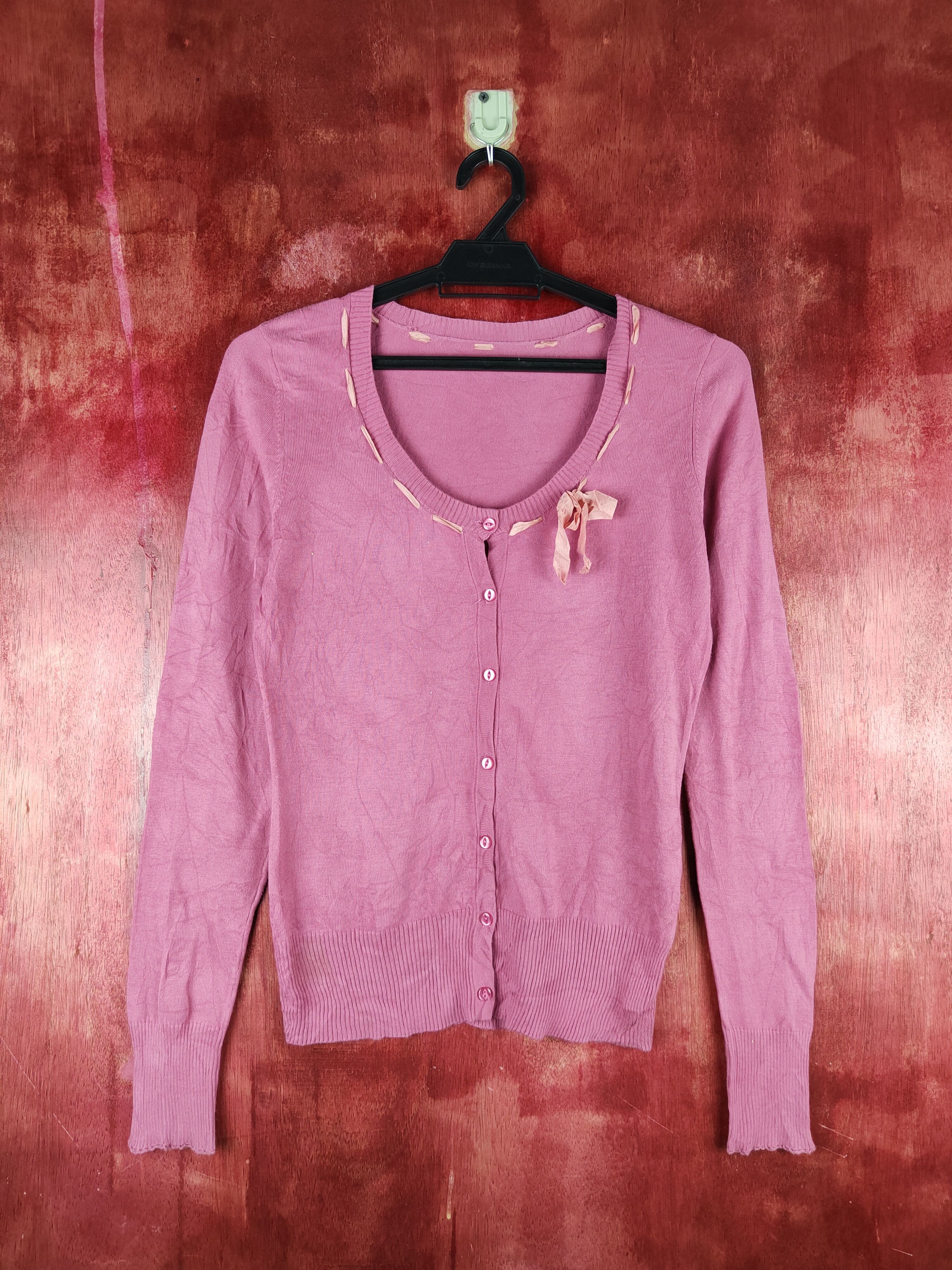 Japanese Brand Jill Stuart Rose Pink Knitwear Cardigan #S1175 Size S / US 4 / IT 40 - 1 Thumbnail