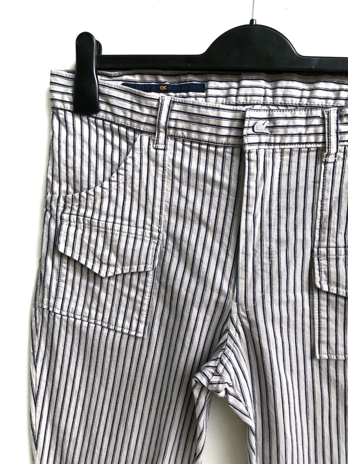 JAPANESE BRAND 45rpm HORIZONTAL STRIPES PRISONER BUSHPANT