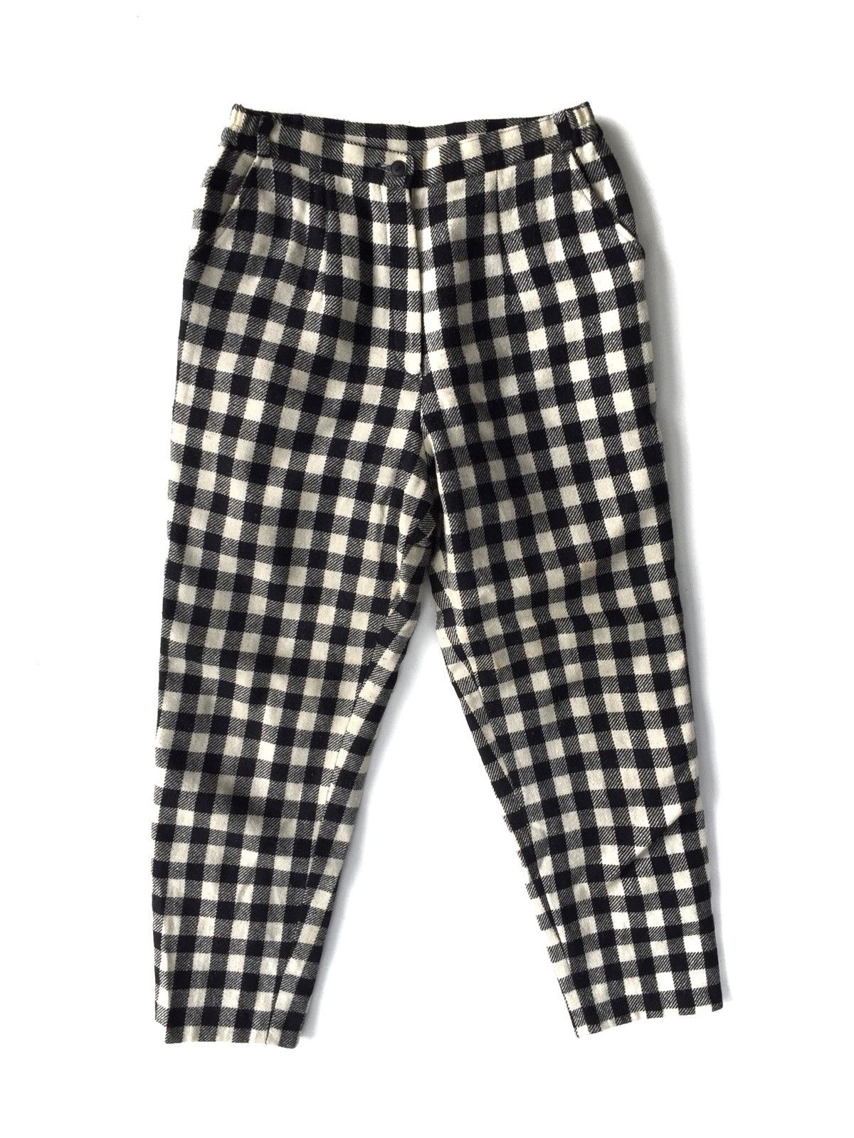 Vintage Vintage Wool Checkered Plaid Trousers Pants Size US 26 / EU 42 - 1 Thumbnail