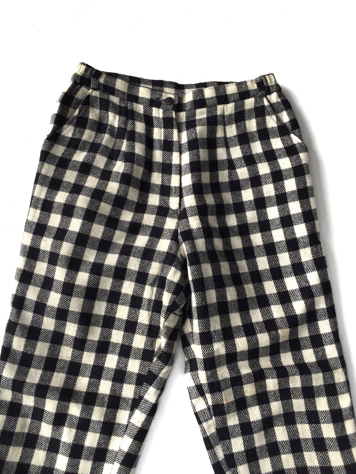 Vintage Vintage Wool Checkered Plaid Trousers Pants Size US 26 / EU 42 - 4 Thumbnail