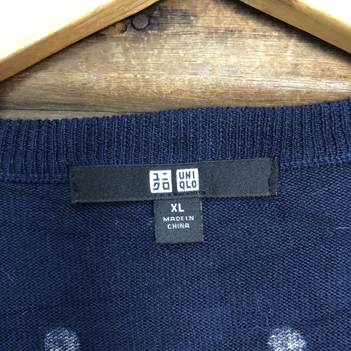 Homespun Knitwear Uniqlo Blue polkadot Patterned Cardigans Knitwear #7299 Size L / US 10 / IT 46 - 7 Thumbnail