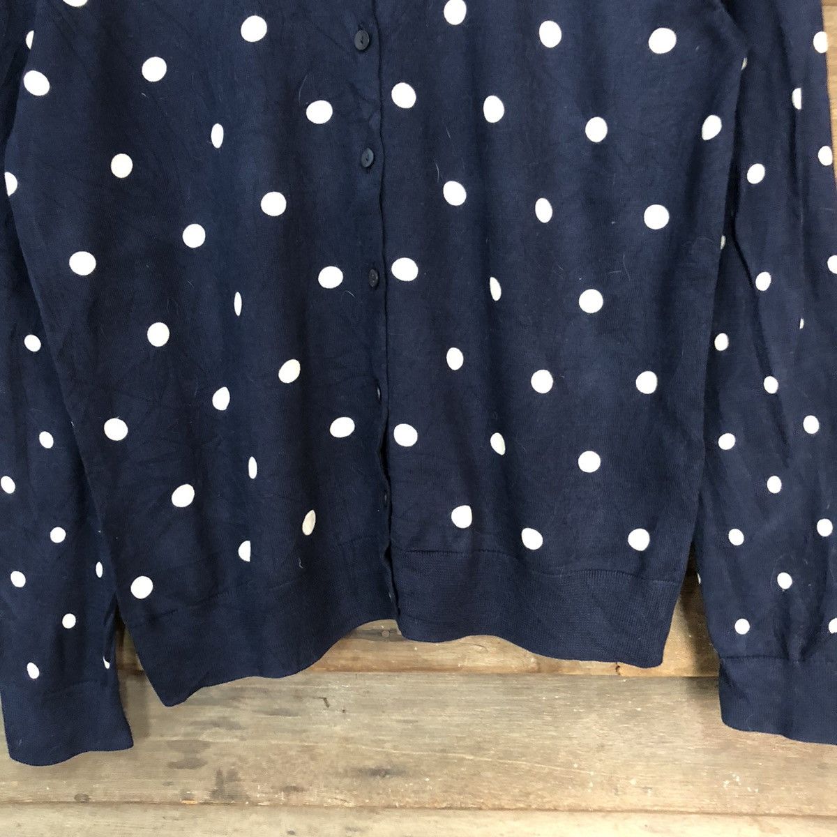 Homespun Knitwear Uniqlo Blue polkadot Patterned Cardigans Knitwear #7299 Size L / US 10 / IT 46 - 6 Thumbnail