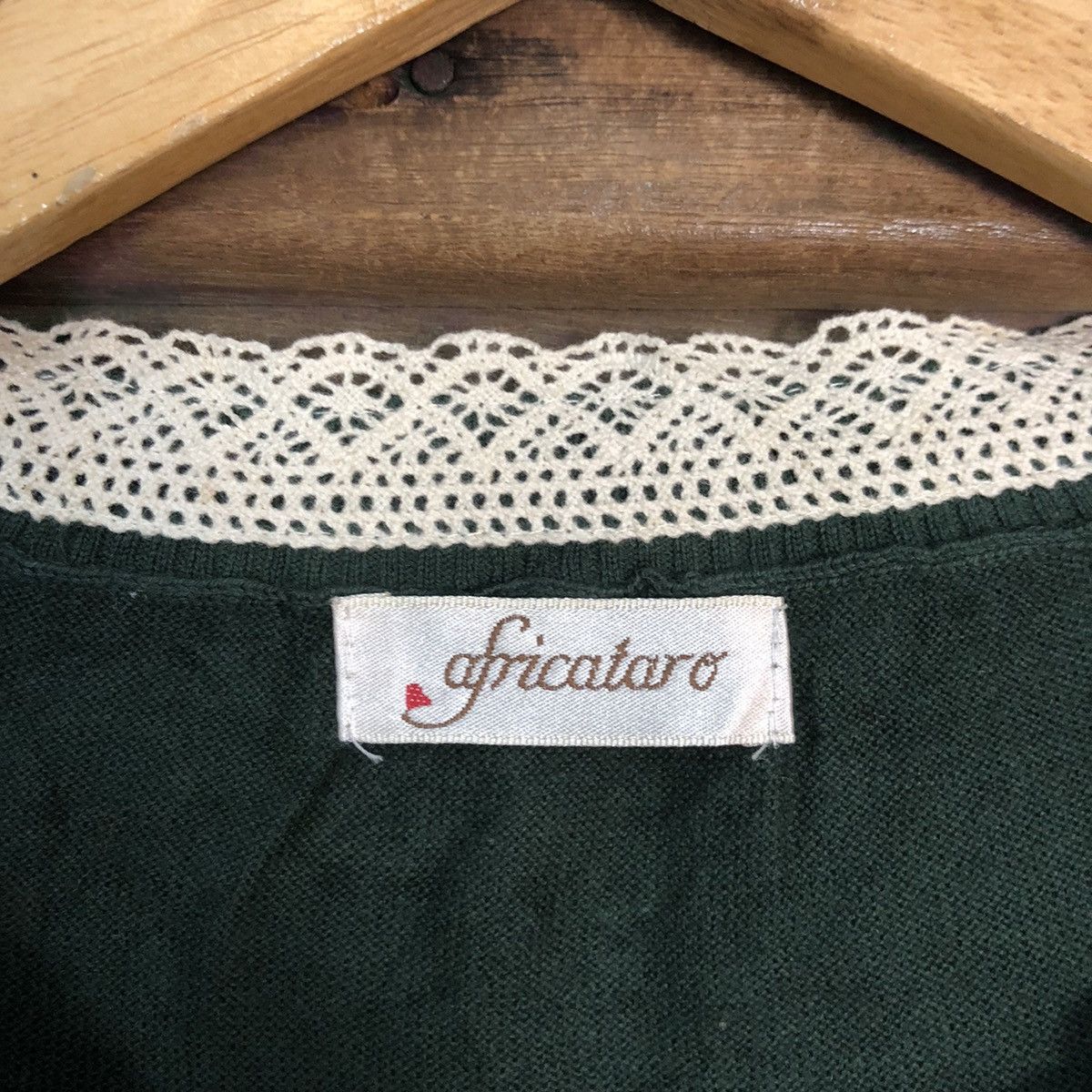 Japanese Brand Africation Green Patterned Cardigans #7298 Size M / US 6-8 / IT 42-44 - 7 Thumbnail