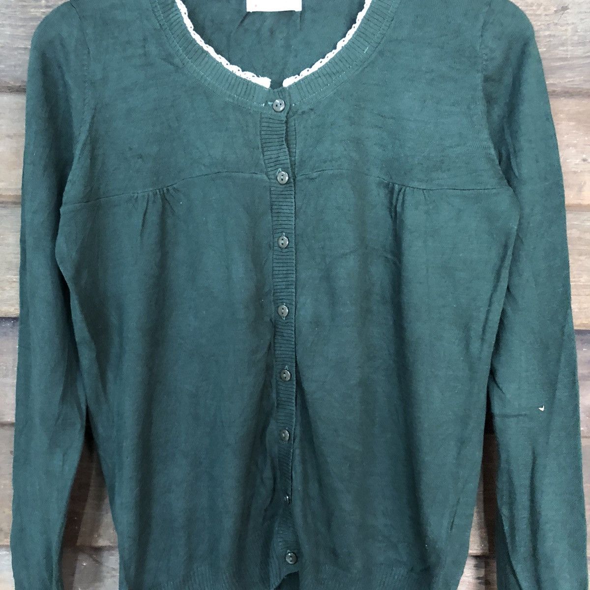 Japanese Brand Africation Green Patterned Cardigans #7298 Size M / US 6-8 / IT 42-44 - 5 Thumbnail