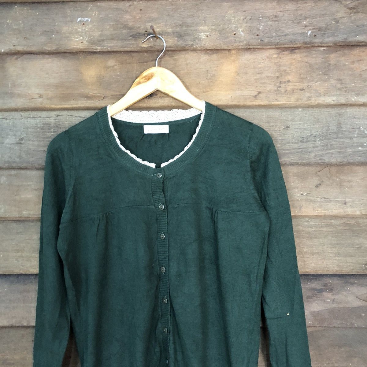 Japanese Brand Africation Green Patterned Cardigans #7298 Size M / US 6-8 / IT 42-44 - 2 Thumbnail