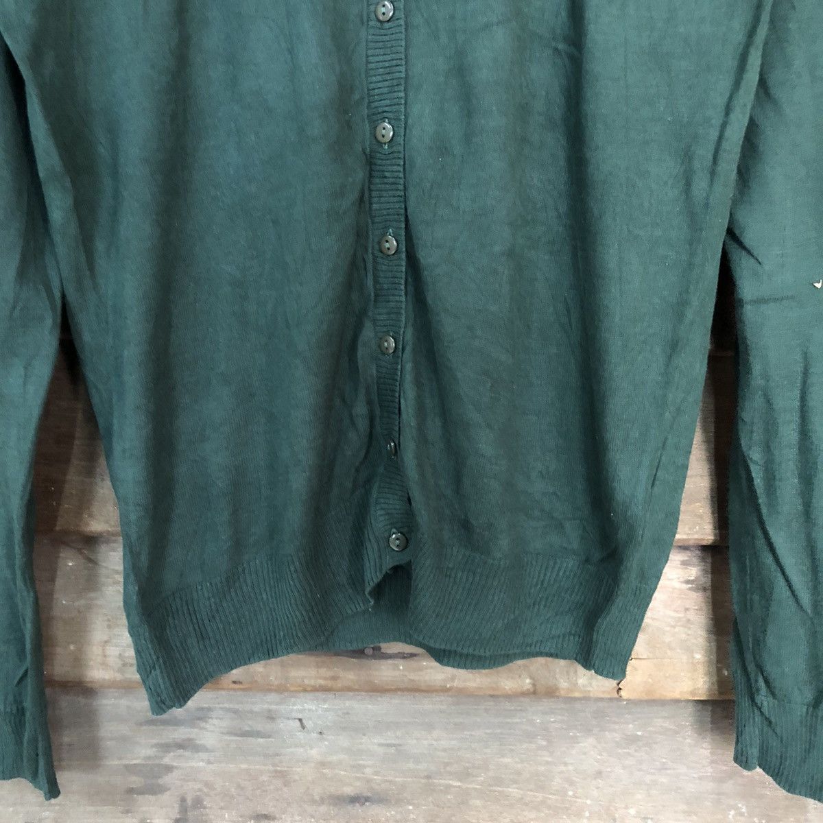 Japanese Brand Africation Green Patterned Cardigans #7298 Size M / US 6-8 / IT 42-44 - 6 Thumbnail