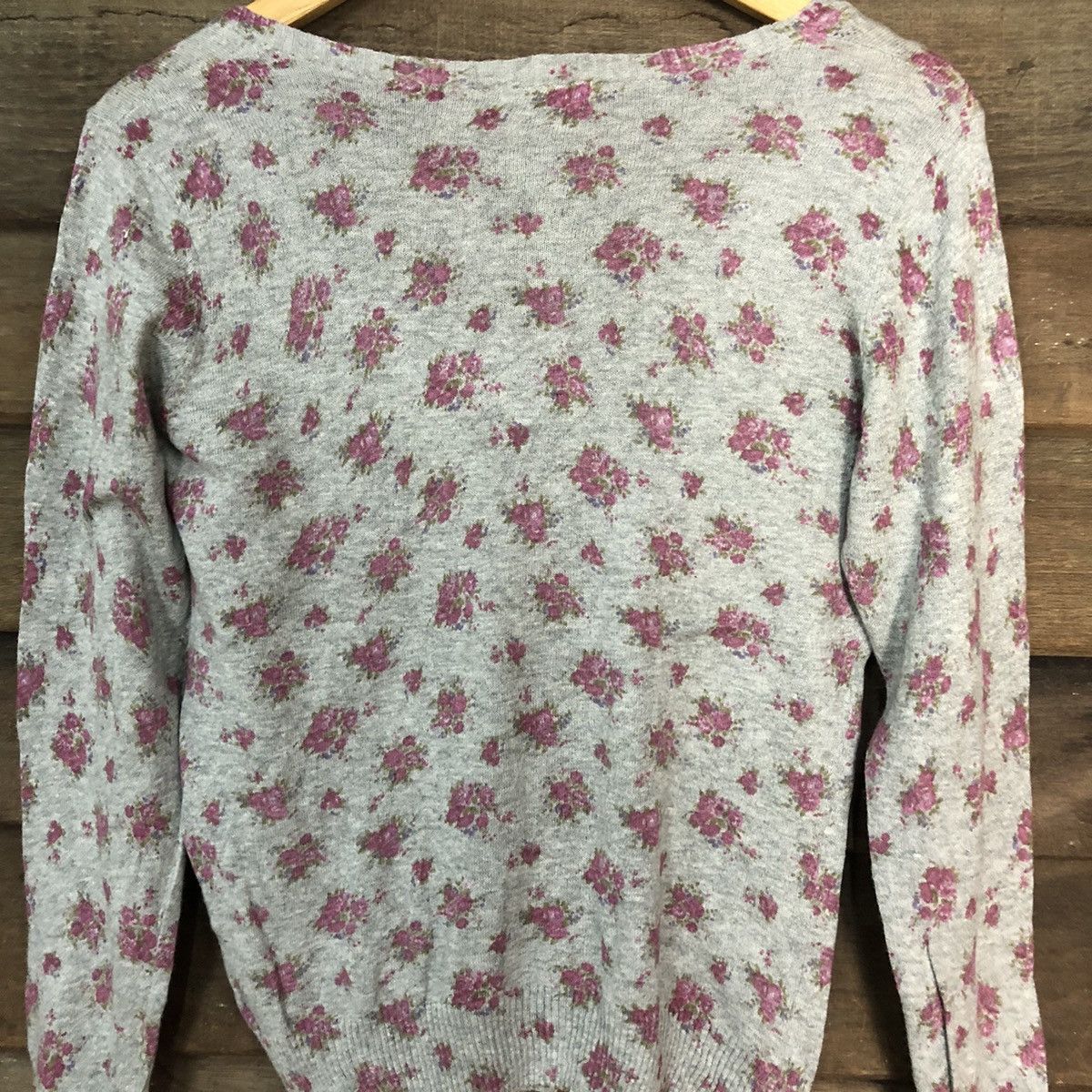 Homespun Knitwear Comdout fullprint Basic Grey Cardigan Knitwear #7296 Size S / US 4 / IT 40 - 11 Thumbnail