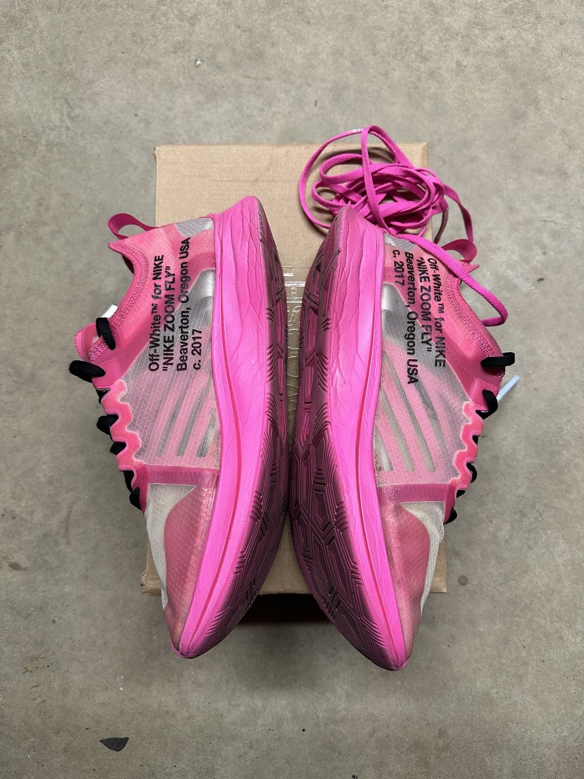 Nike × Off-White Nike off white zoom fly pink Size US 9 / EU 42 - 3 Thumbnail